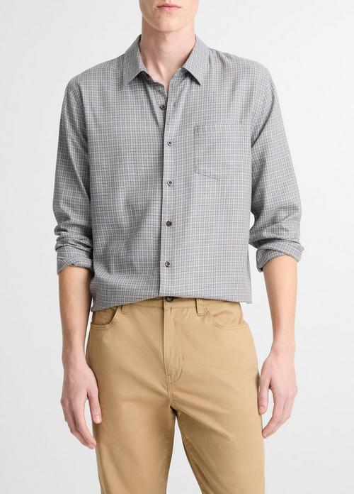 Genesse Plaid Cotton-Blend Button-Front Shirt