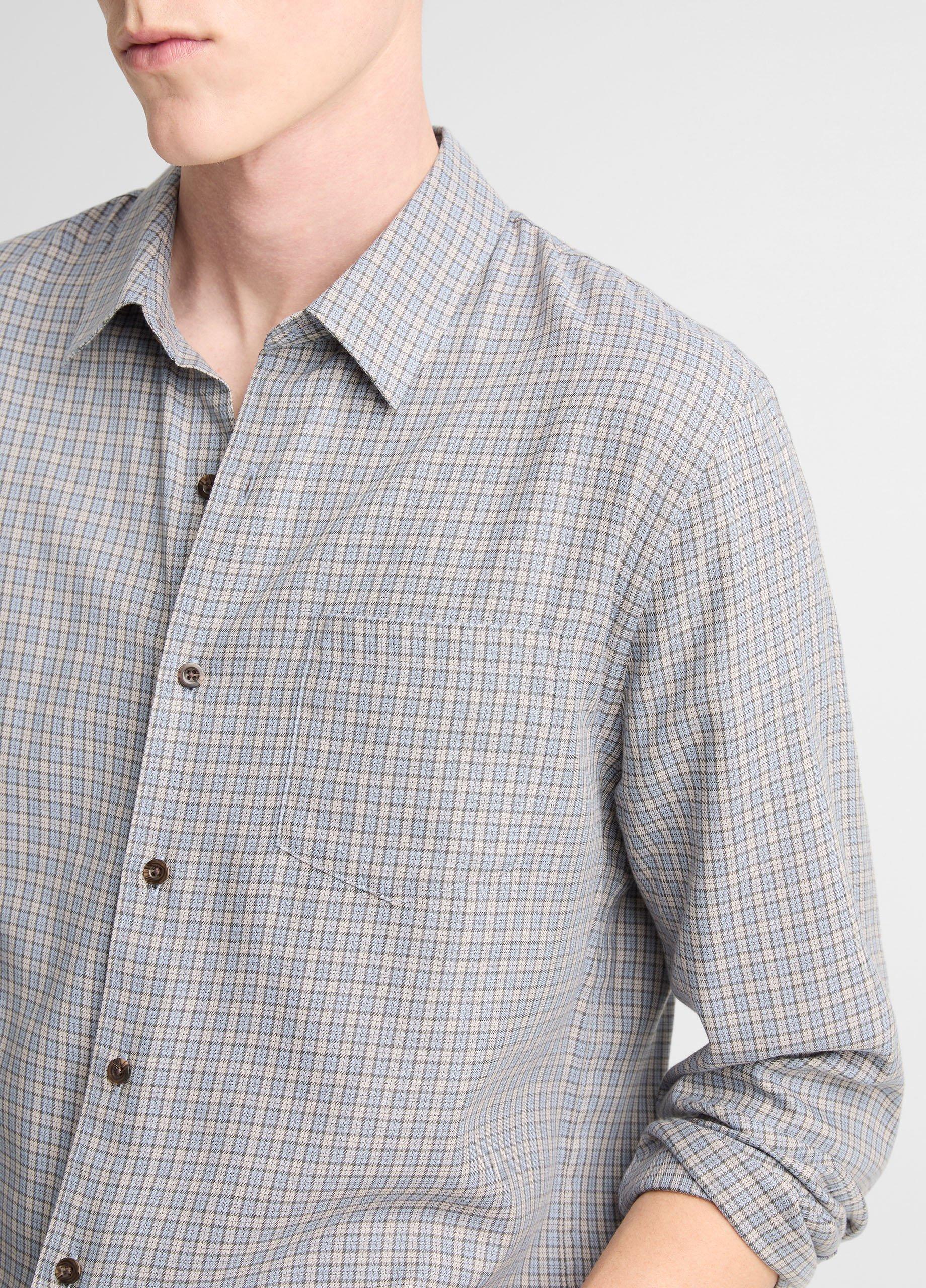 Genesse Plaid Cotton-Blend Button-Front Shirt image number 1