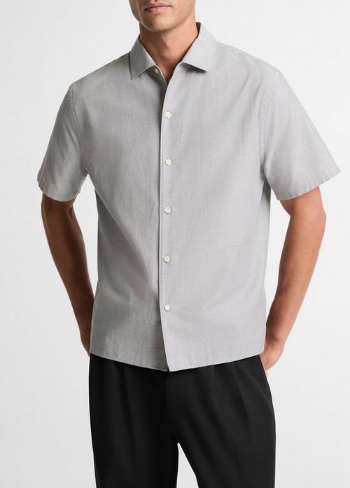 Cotton Short-Sleeve Button-Front Shirt&nbsp;