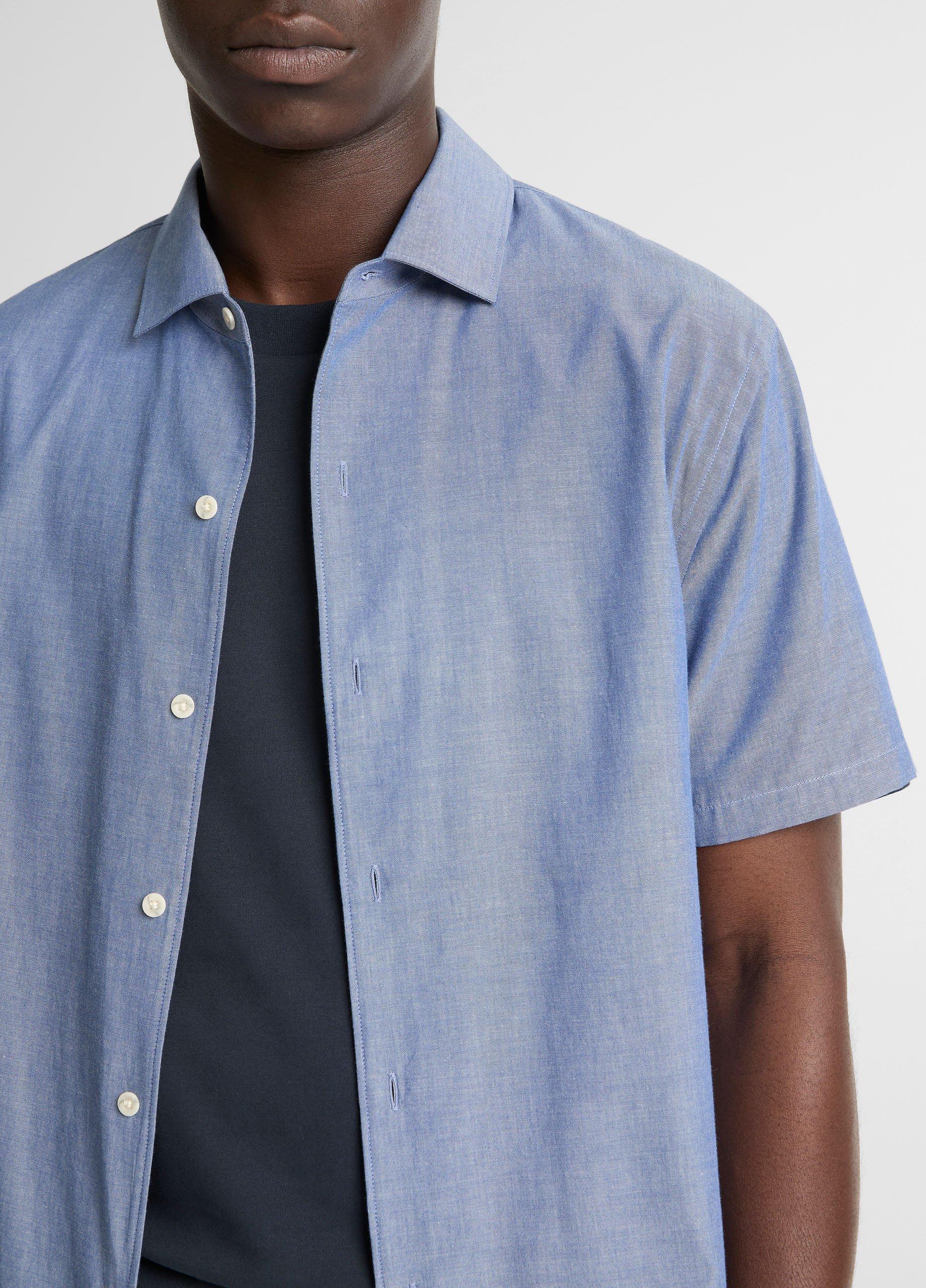 Cotton Short-Sleeve Button-Front Shirt&nbsp; image number 1