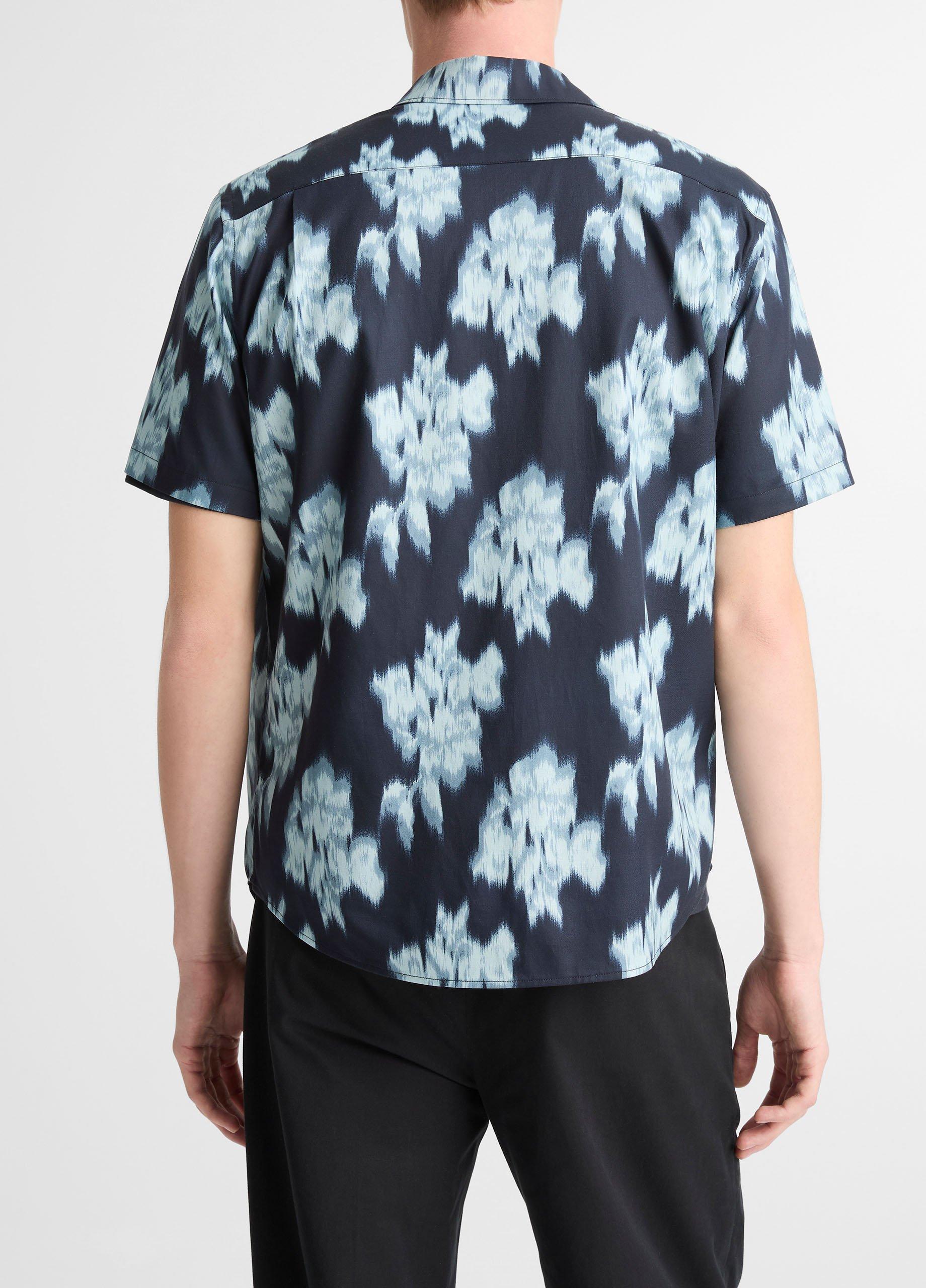Blurred Roses Cotton-Blend Short-Sleeve Button-Front Shirt image number 2