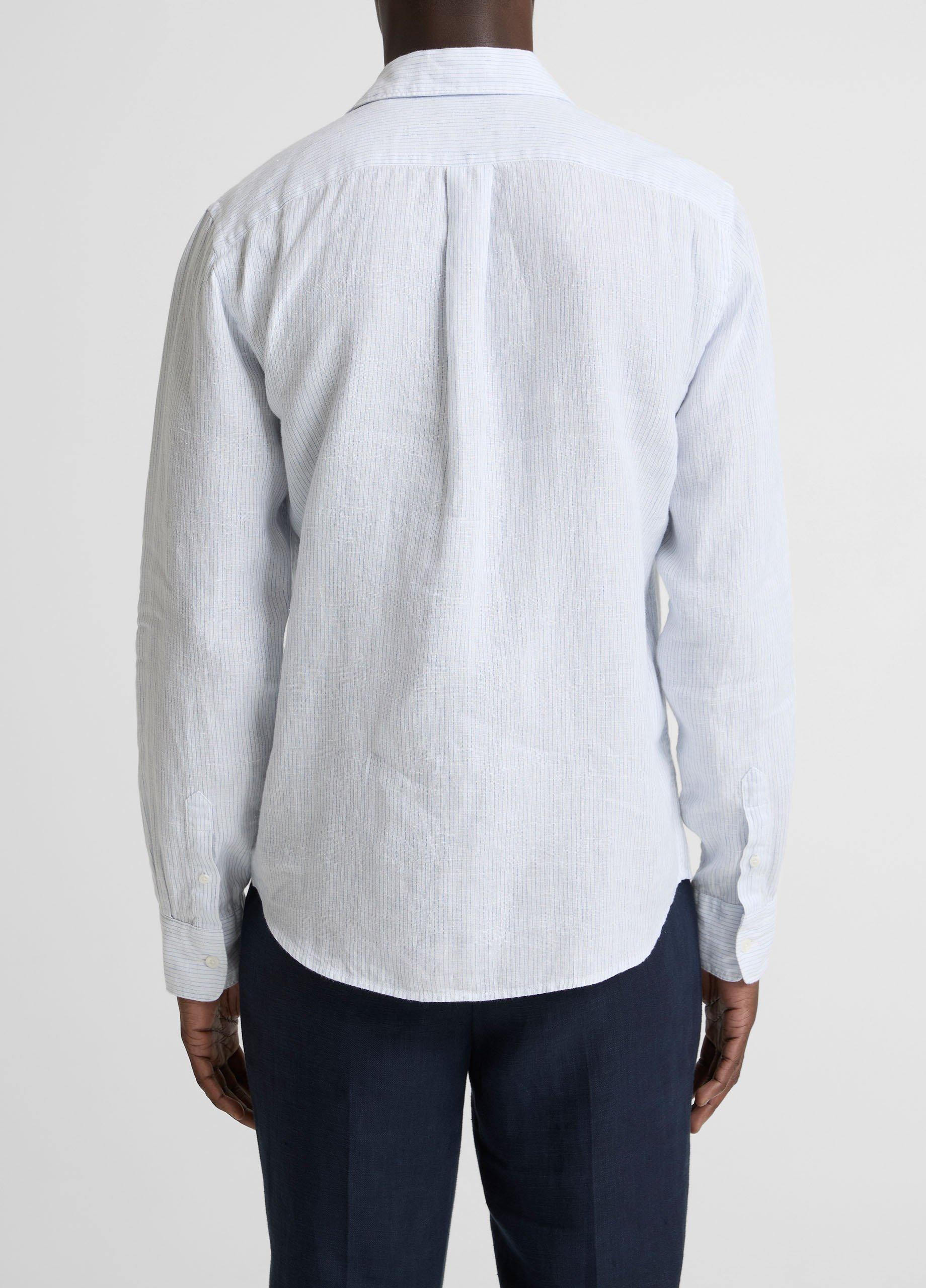 Tate Stripe Linen Button-Front Shirt image number 2