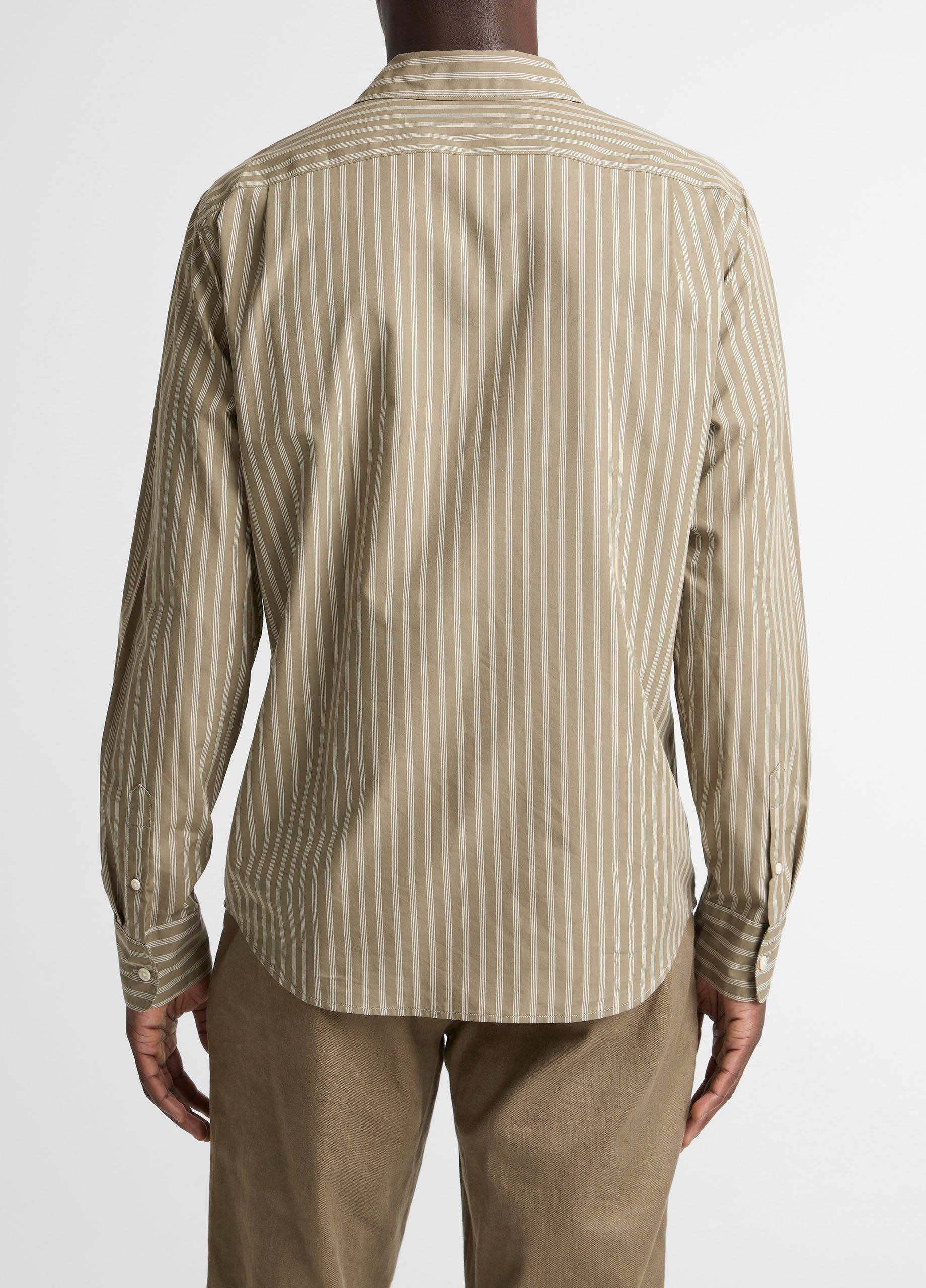 Tryon Stripe Cotton-Blend Button-Front Shirt image number 2