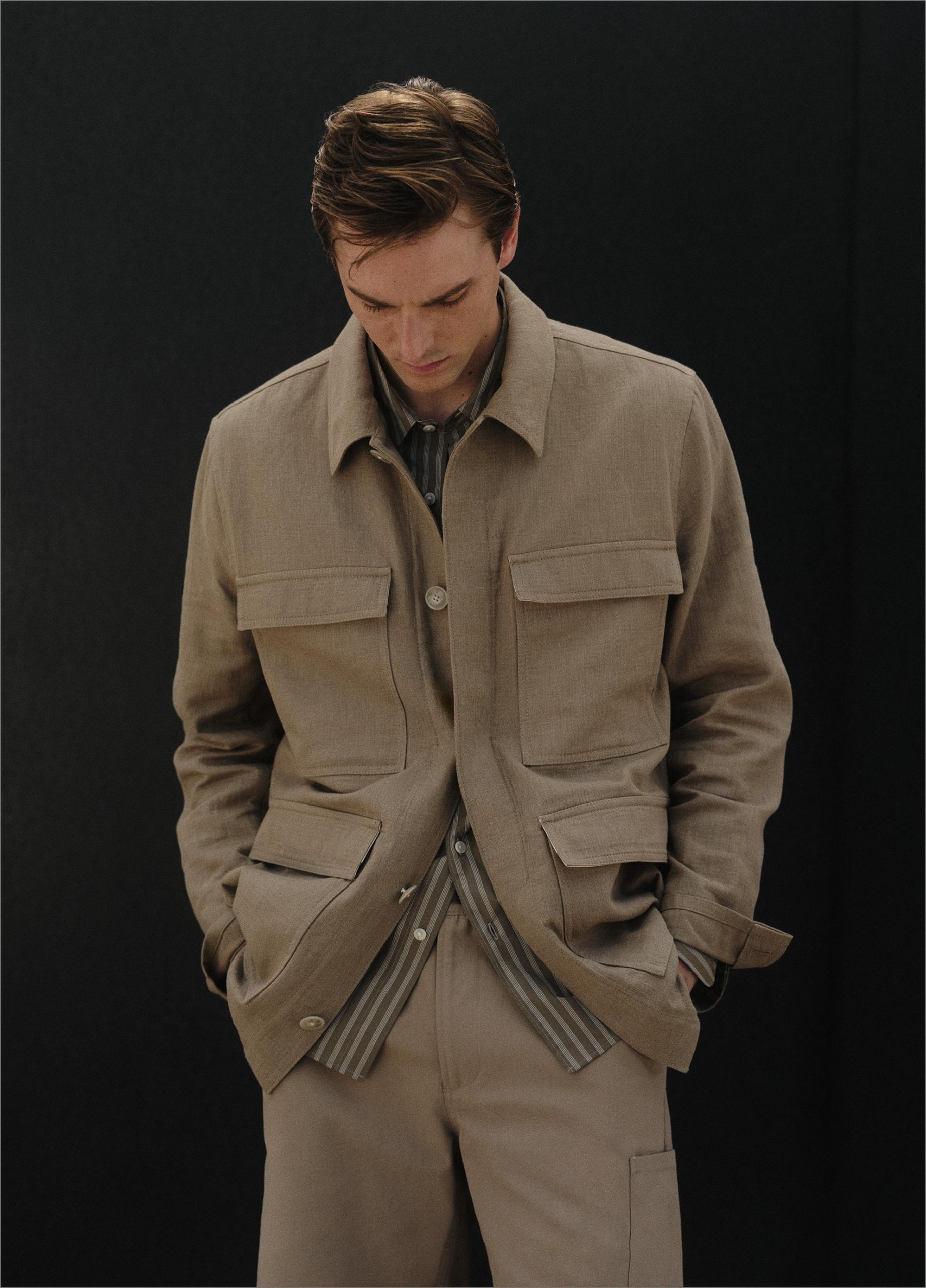 Tryon Stripe Cotton-Blend Button-Front Shirt image number 4