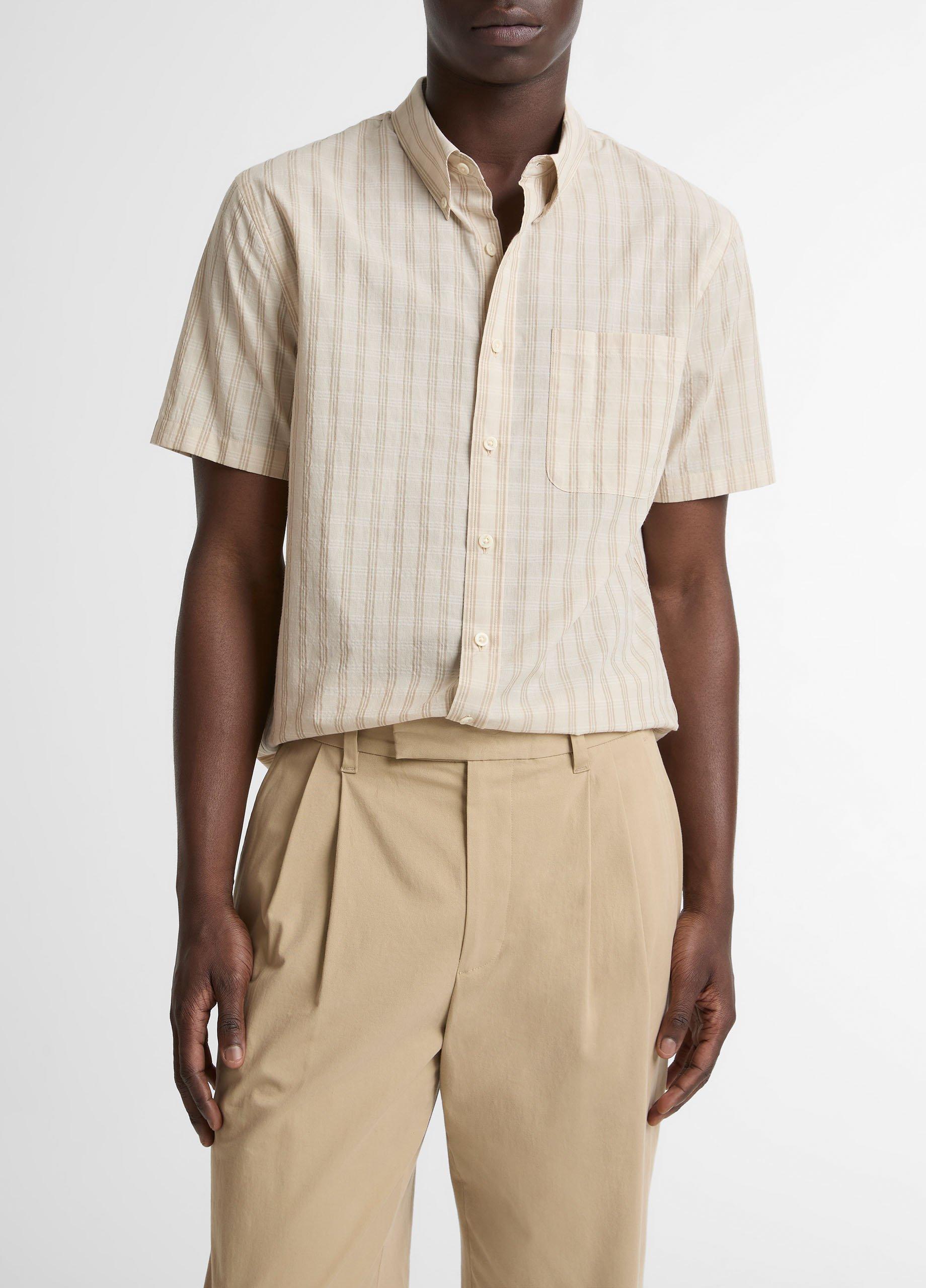 Corbin Stripe Cotton-Blend Button-Down Shirt image number 0