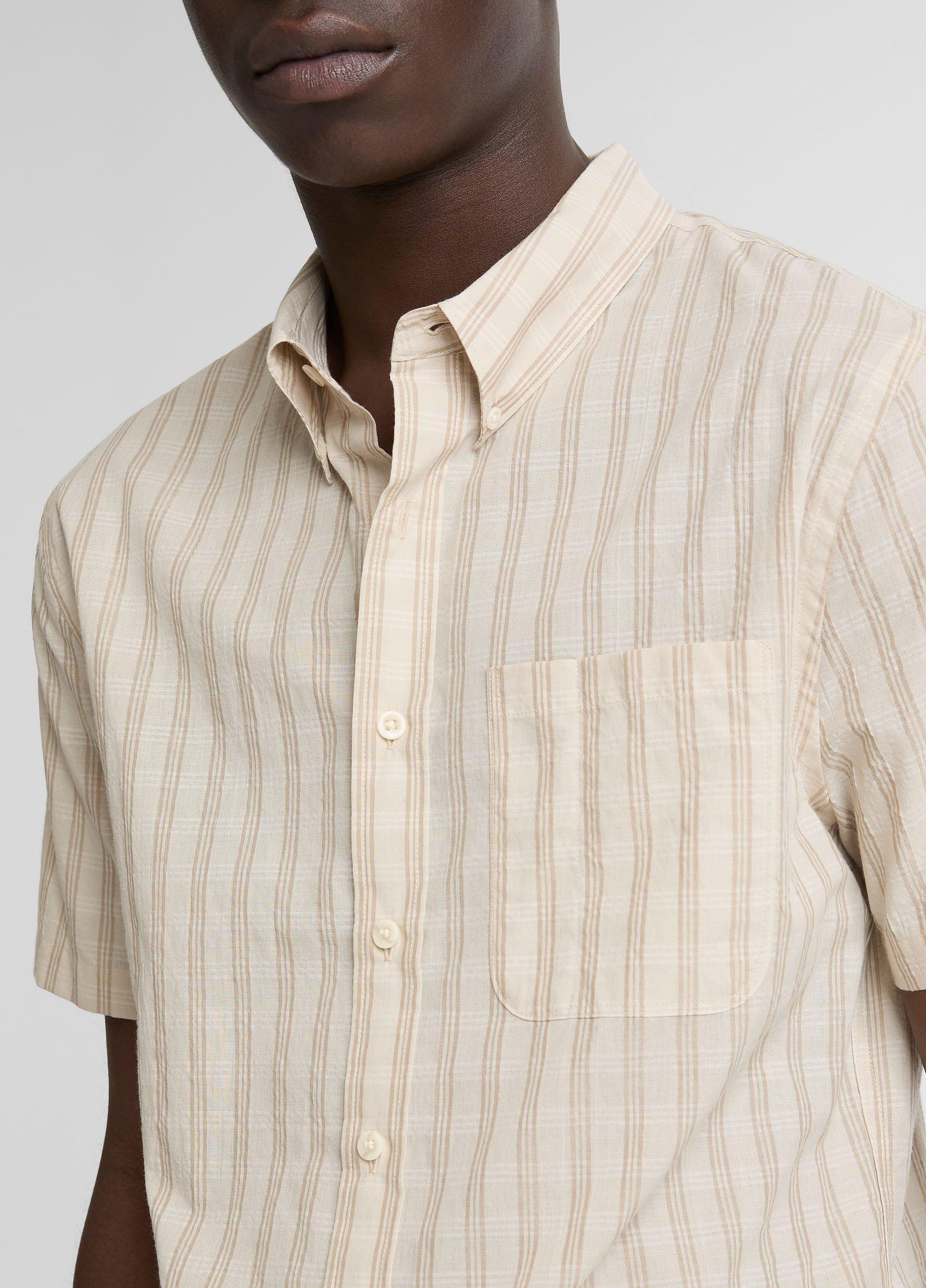 Corbin Stripe Cotton-Blend Button-Down Shirt image number 1