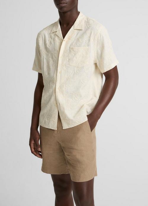Embroidered Floral Cabana Shirt