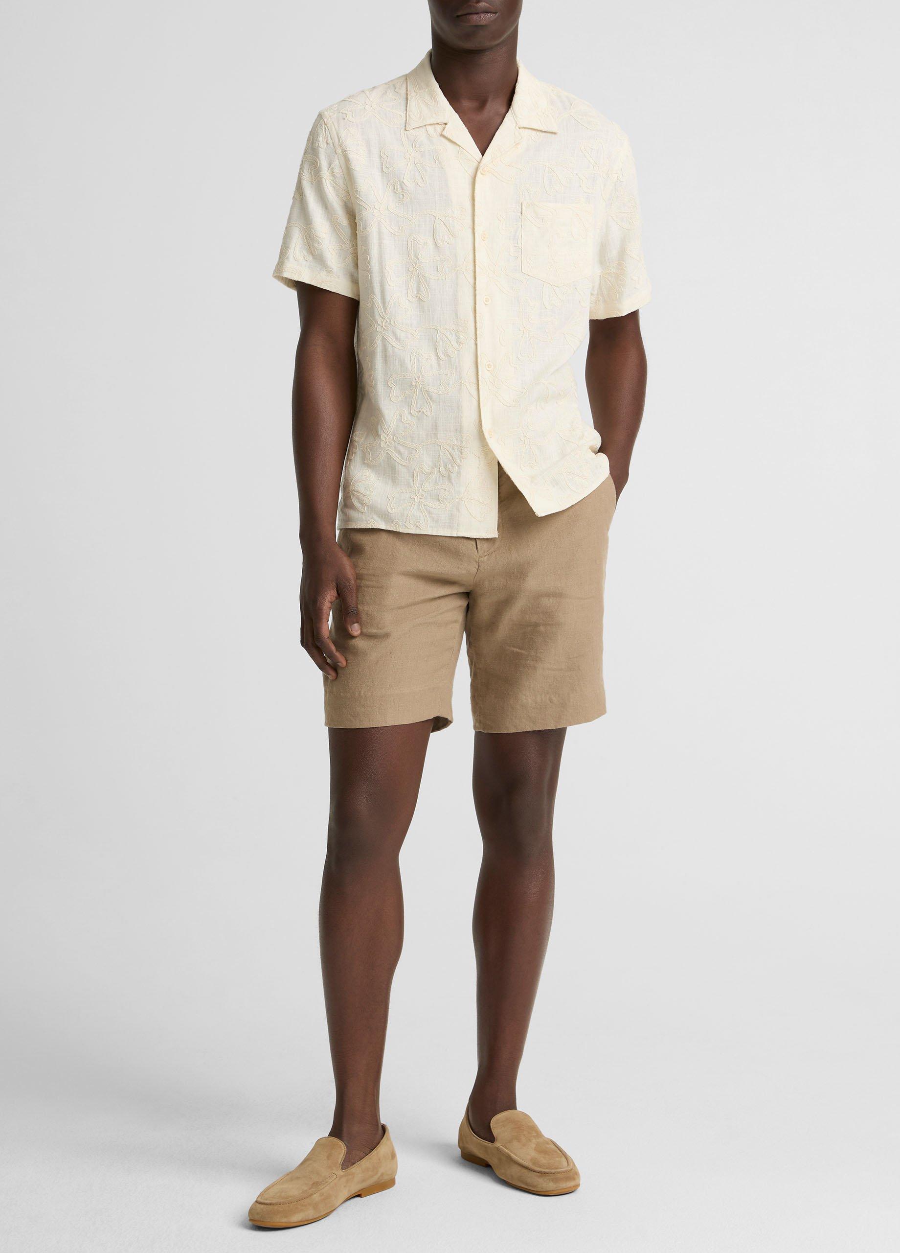 Embroidered Floral Cabana Shirt image number 3