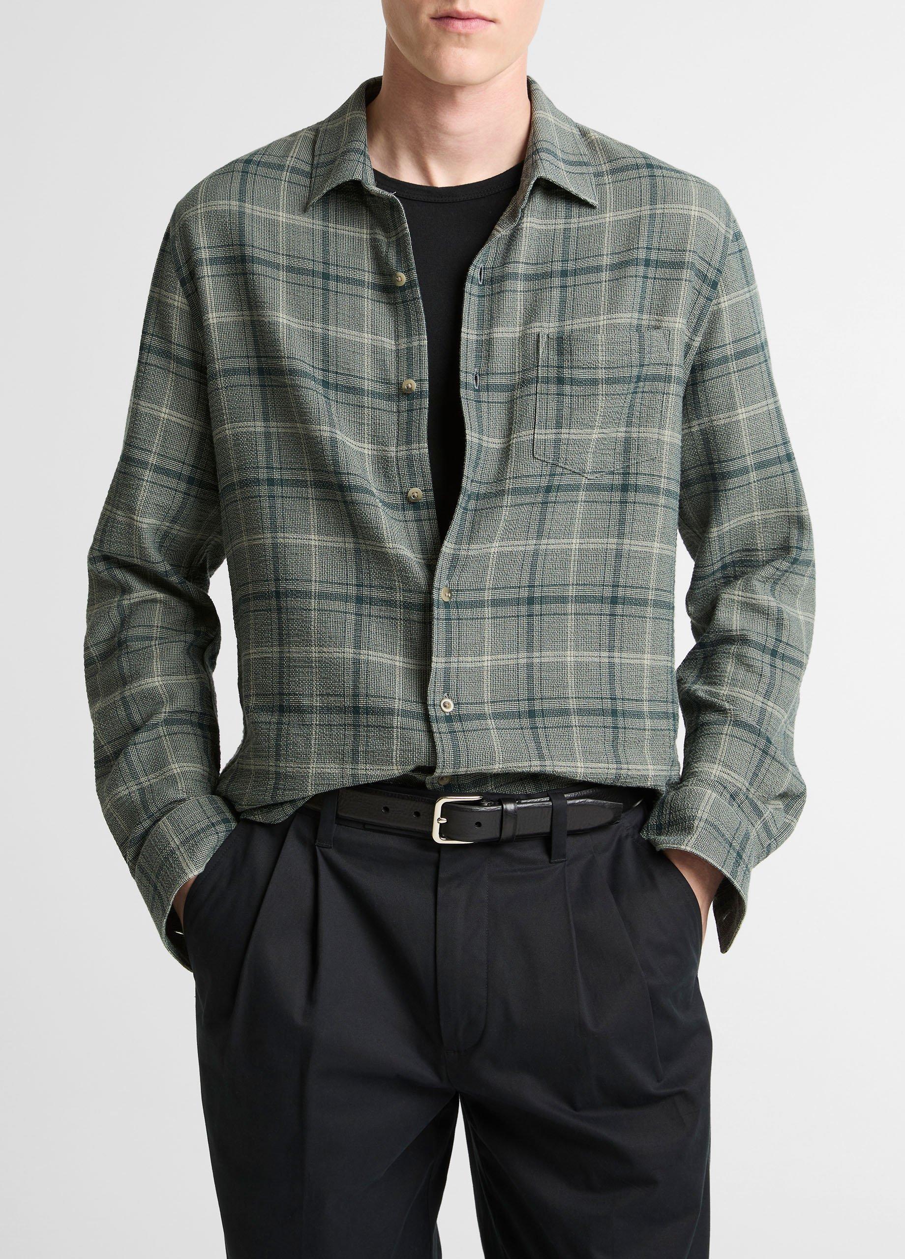 Catskill Plaid Cotton Button-Front Shirt from Vince - $228