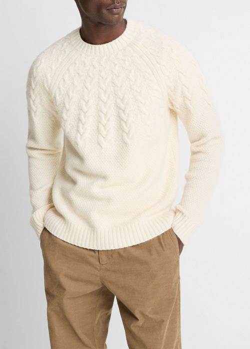 Airspun Merino Wool Cable-Yoke Sweater