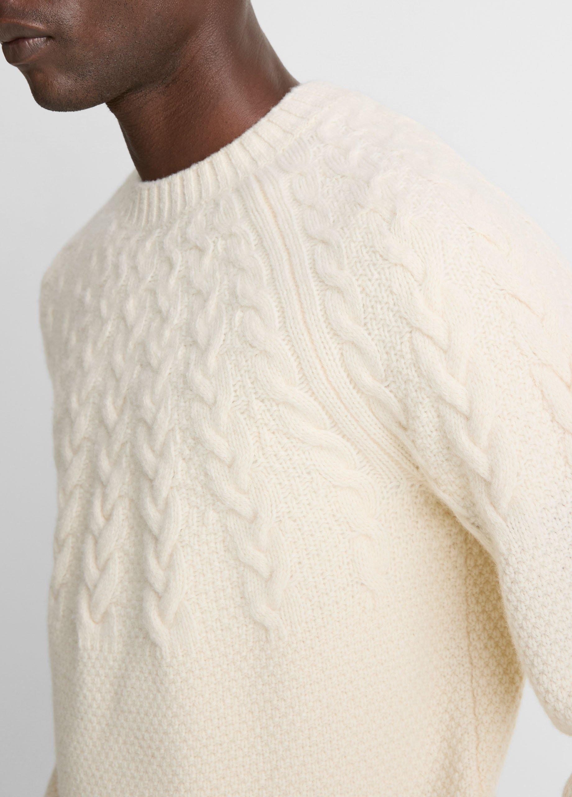 Airspun Merino Wool Cable-Yoke Sweater image number 1