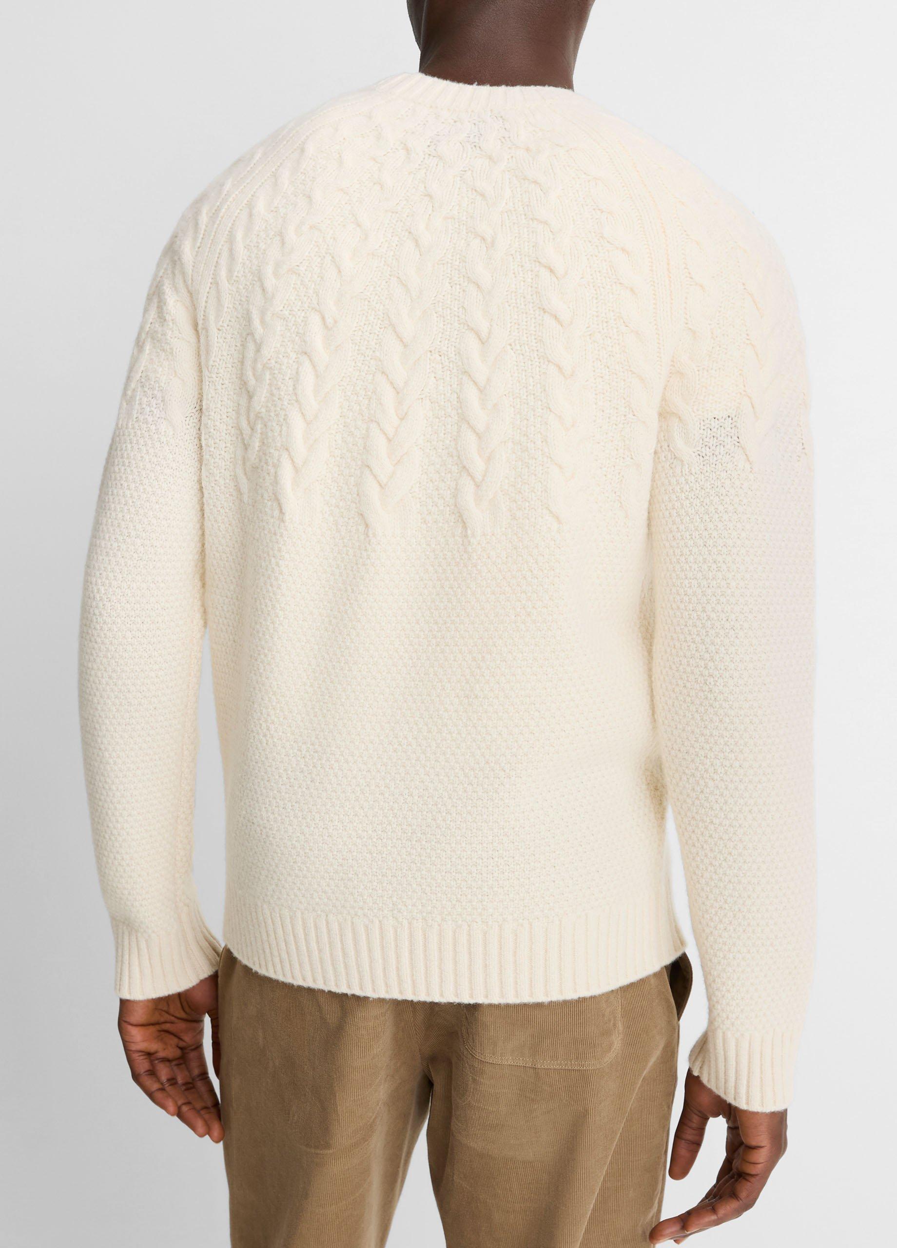 Airspun Merino Wool Cable-Yoke Sweater image number 2