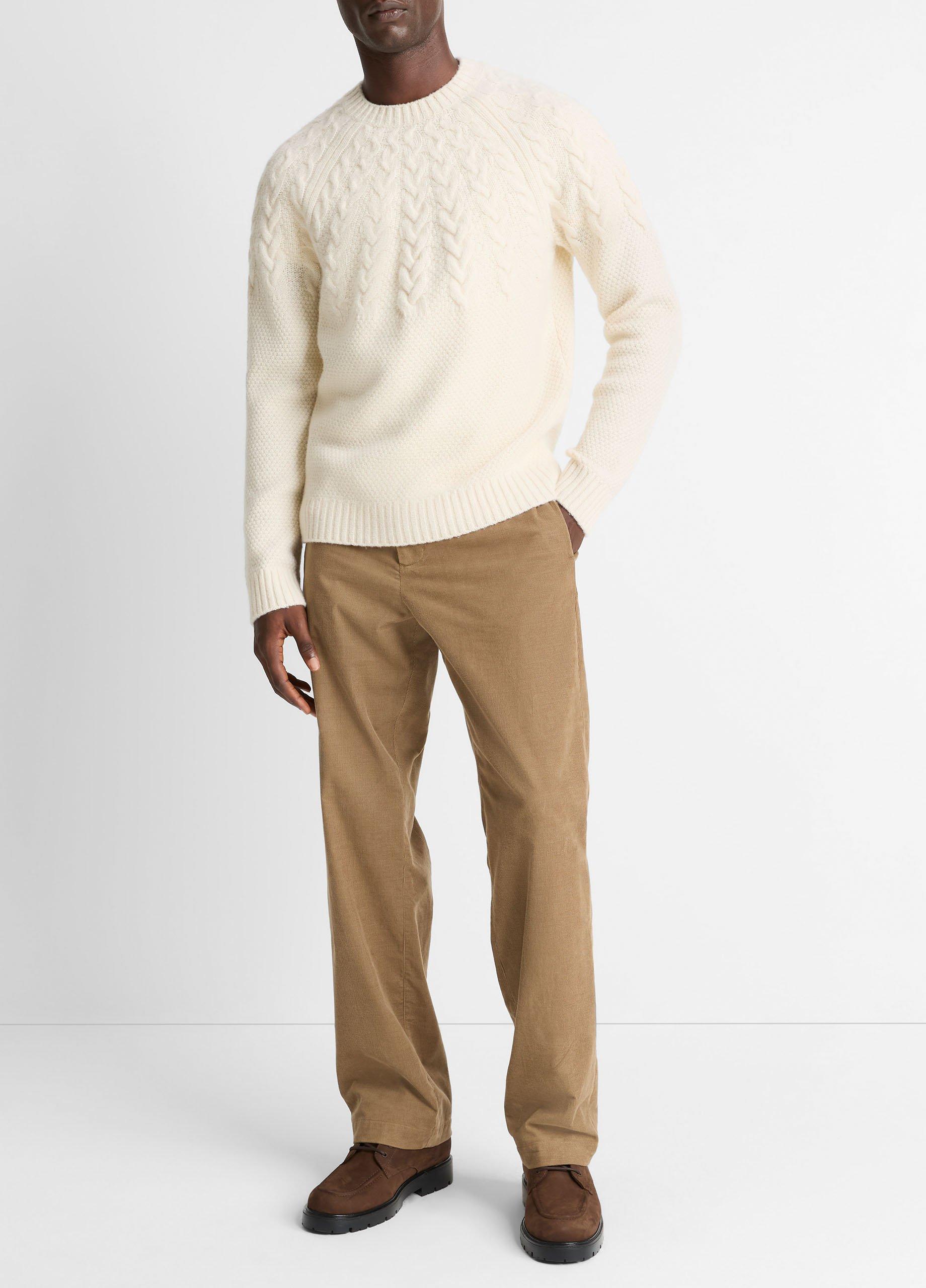 Airspun Merino Wool Cable-Yoke Sweater image number 3