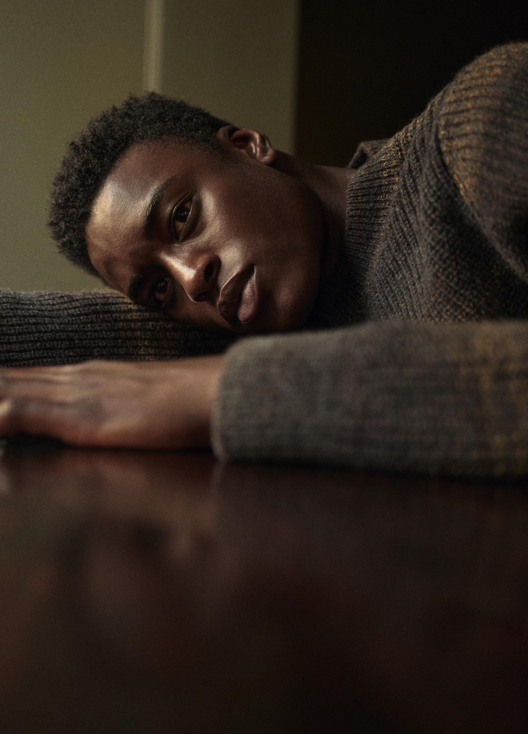 Space-Dye Shaker Wool-Blend Sweater image number 5