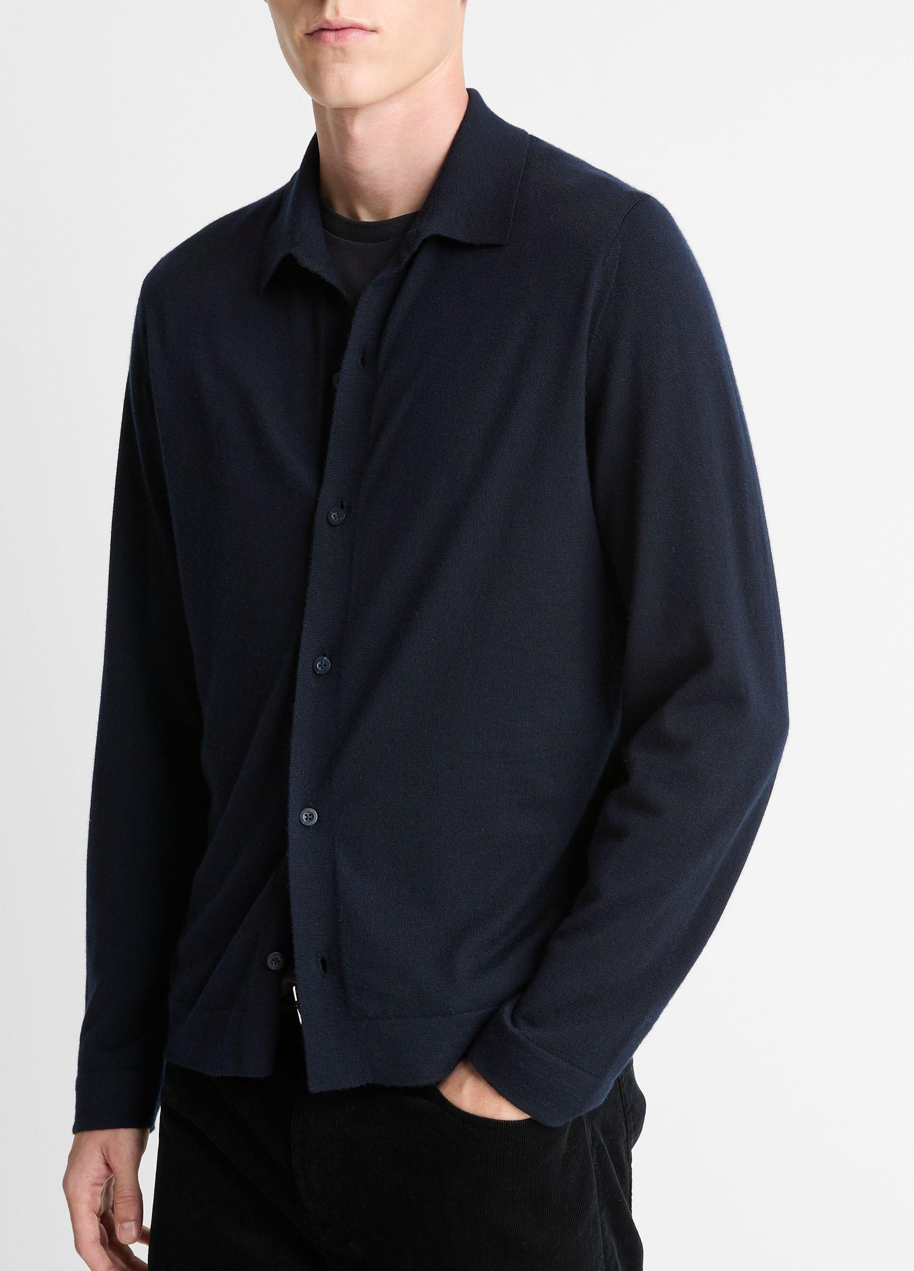 Featherweight Merino Wool-Cashmere Sweater Shirt image number 1