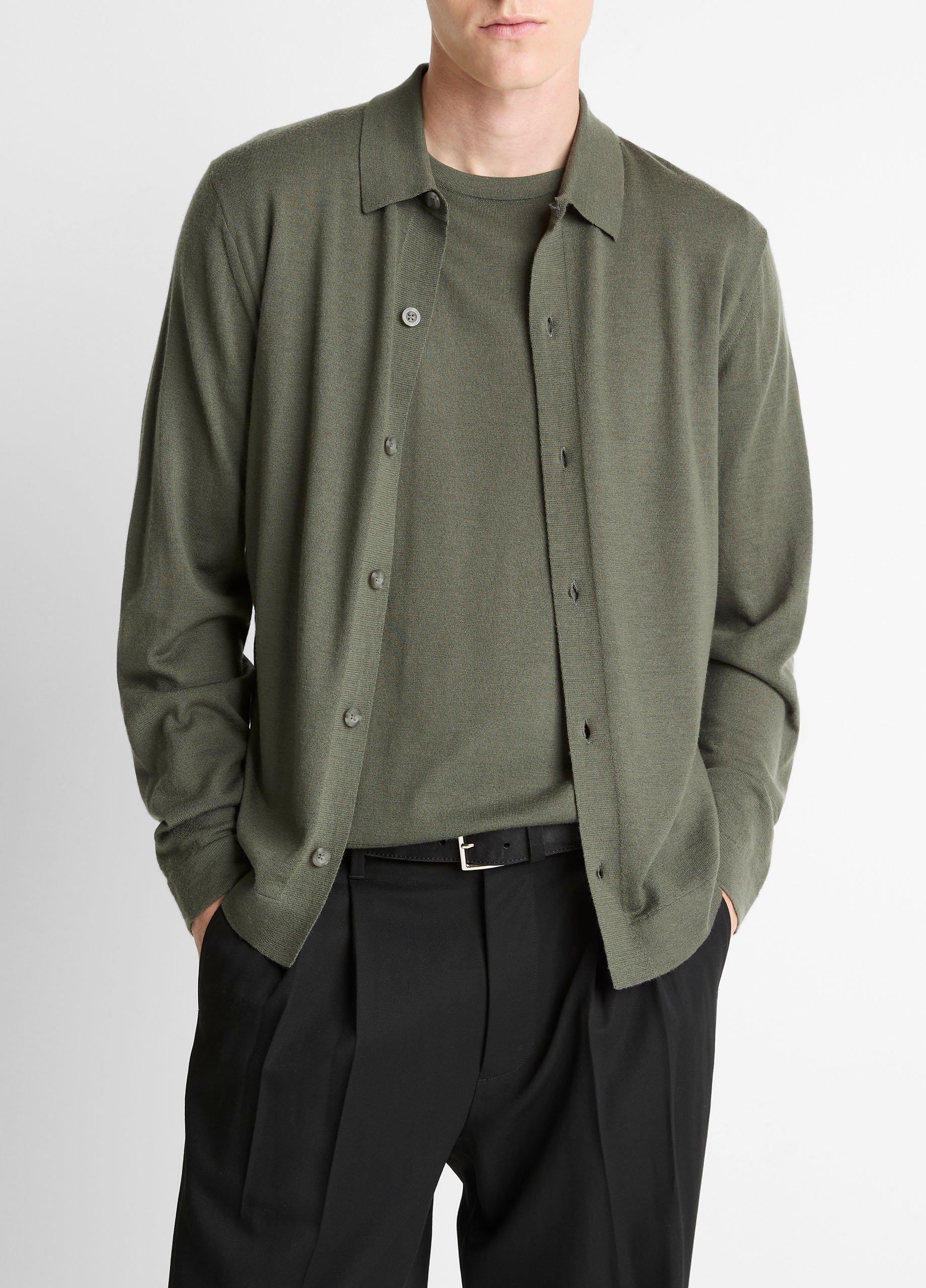 Featherweight Merino Wool-Cashmere Sweater Shirt image number 0