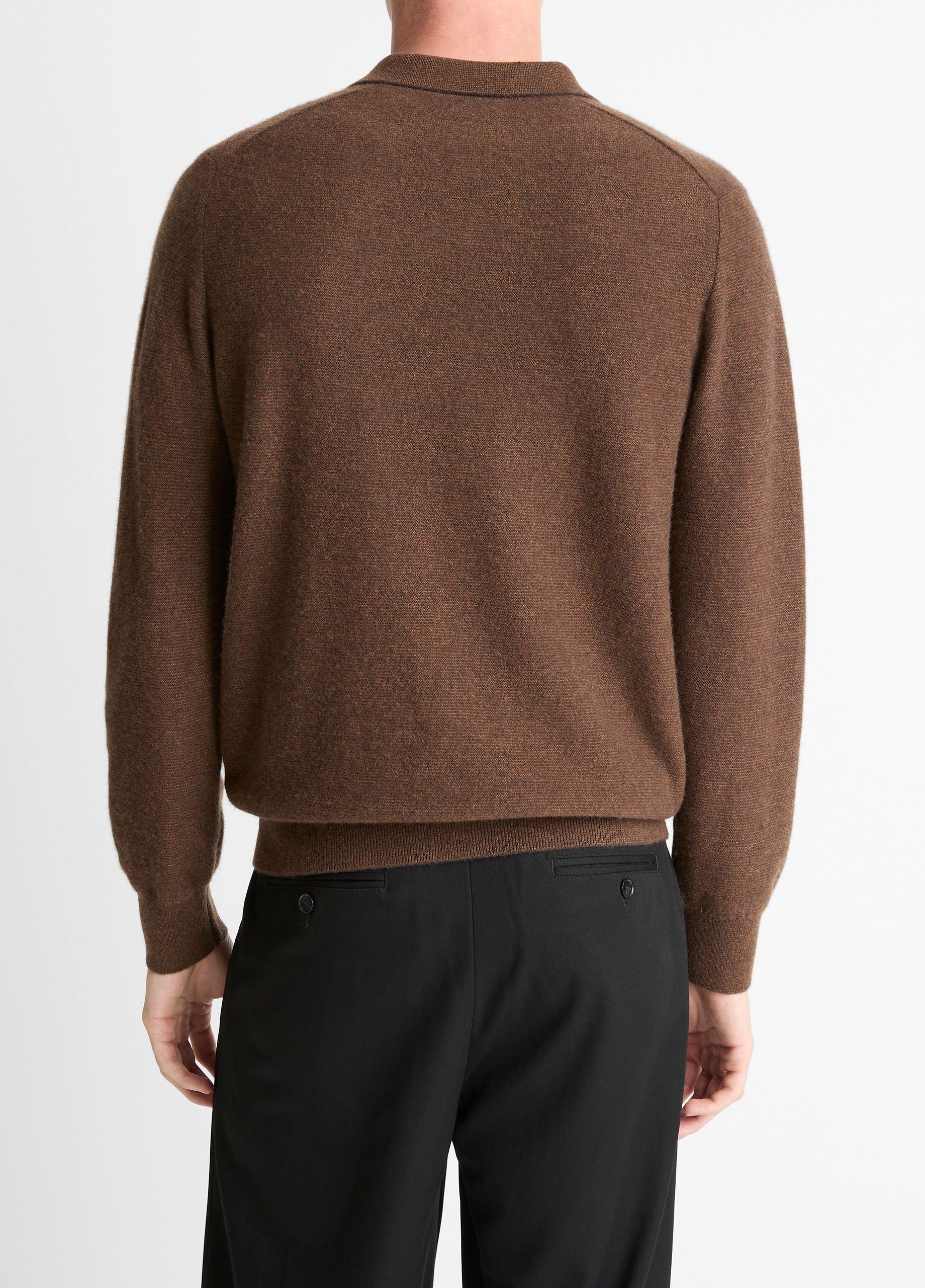 Feed Stripe Plush Cashmere Johnny-Collar Sweater image number 2