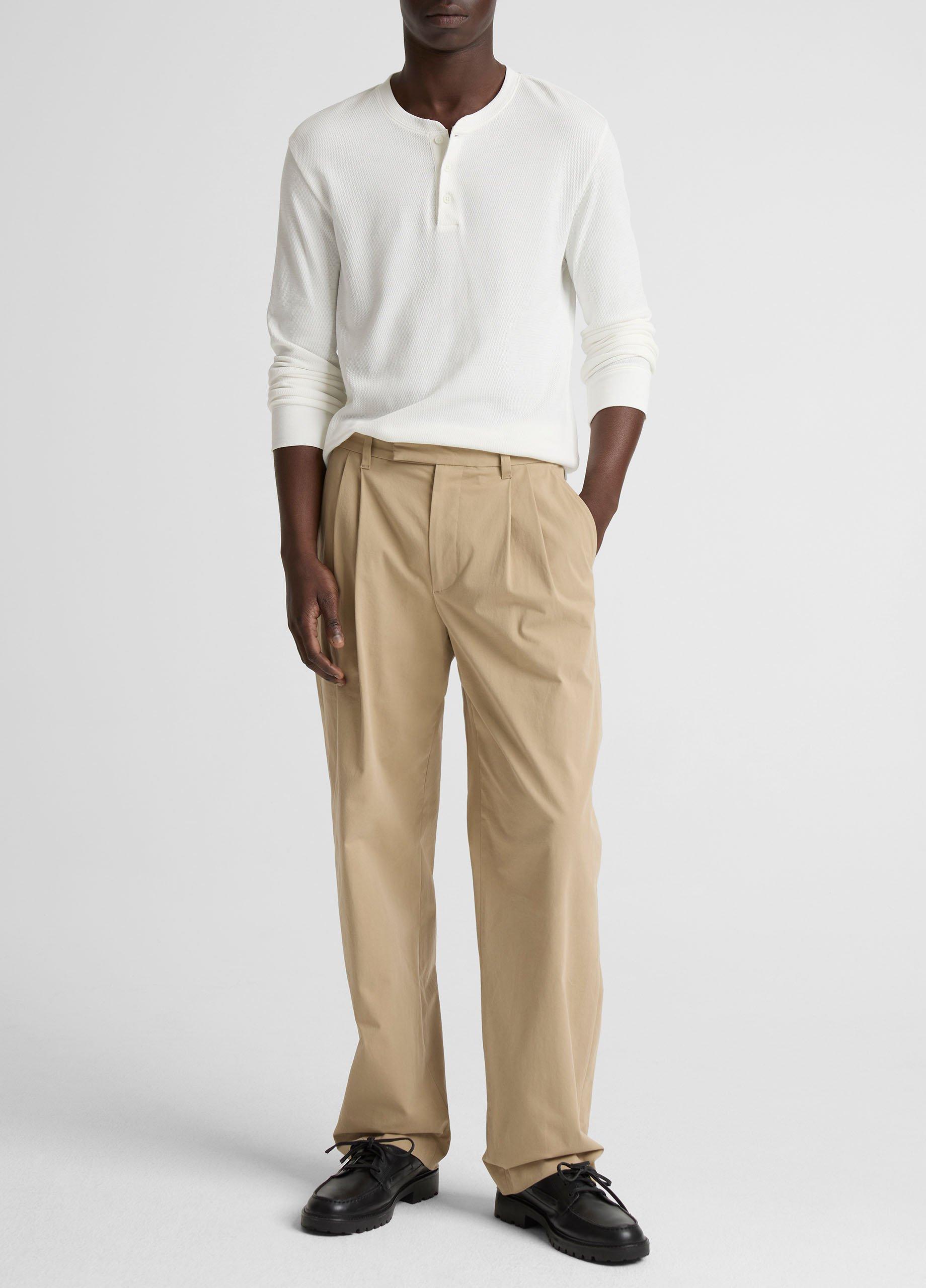 Jacquard-Rib Cotton Henley image number 3