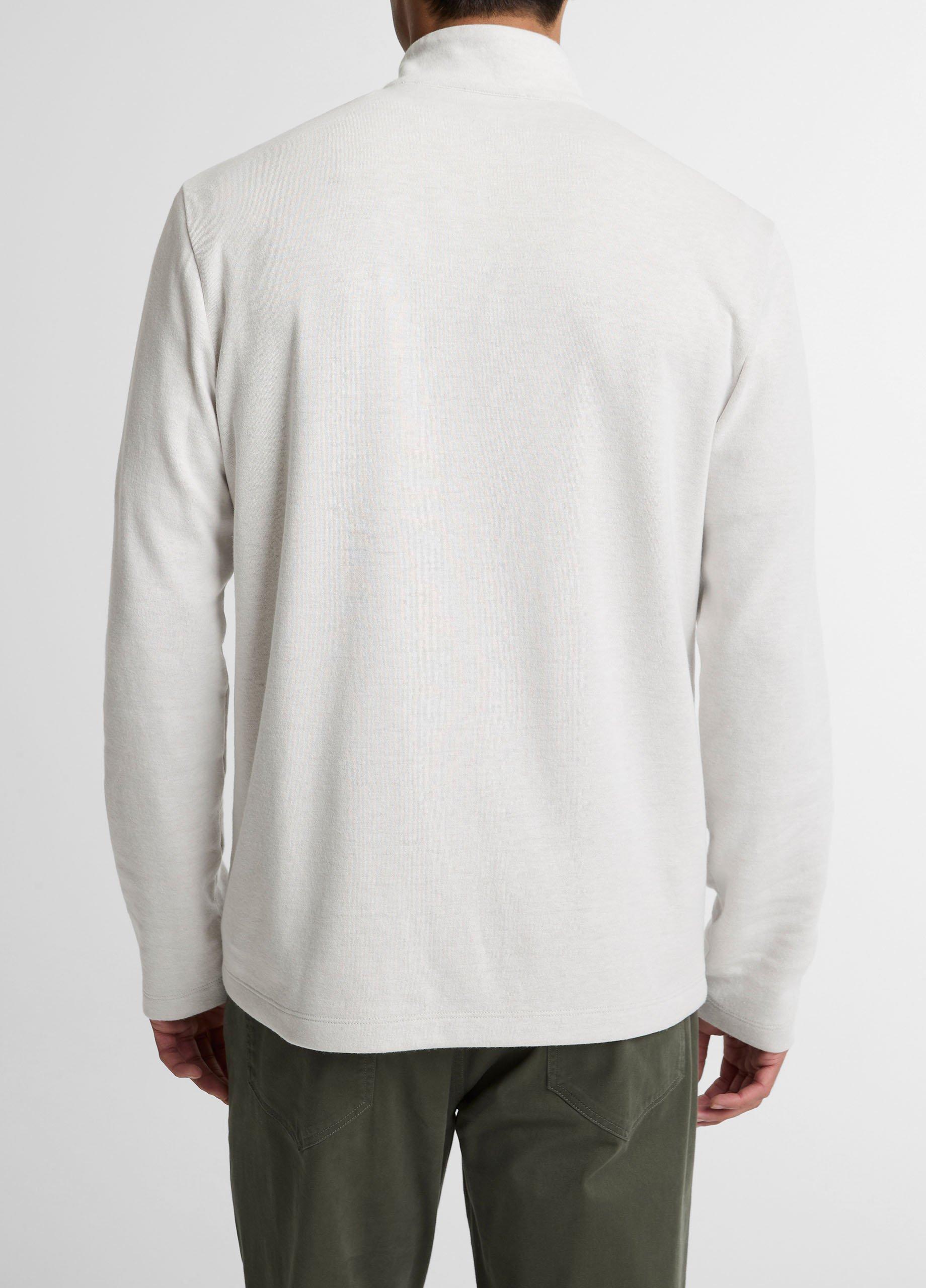 Double-Face Cotton-Blend Quarter-Zip Pullover image number 2