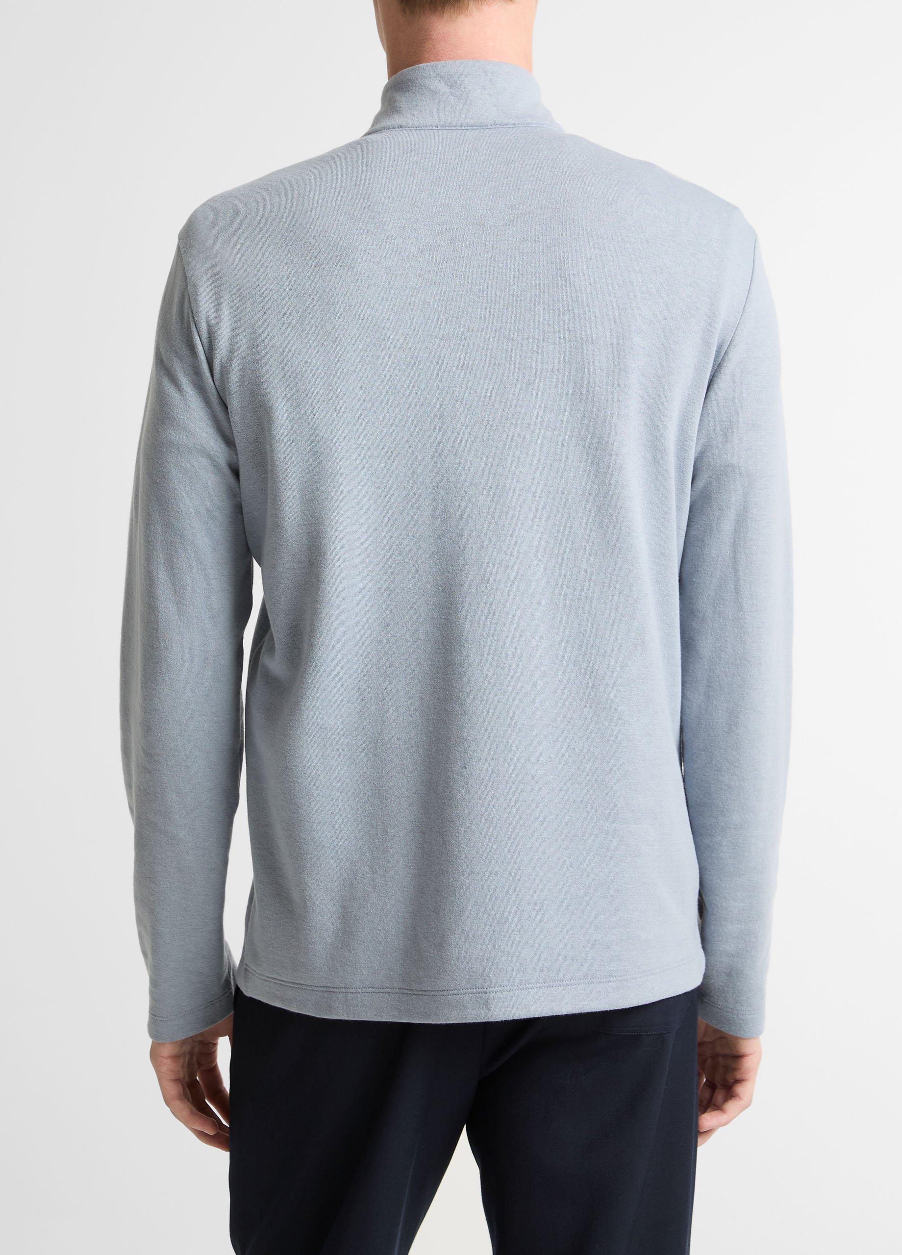 Double-Face Cotton-Blend Quarter-Zip Pullover image number 2