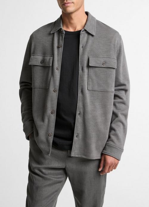 Double-Slub Cotton-Blend Shirt Jacket