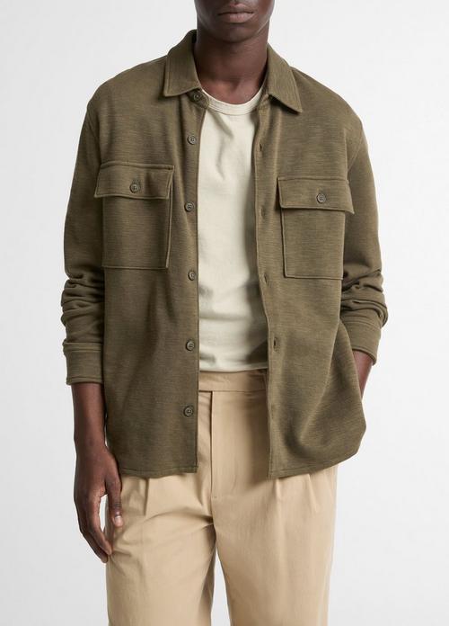 Double-Slub Cotton-Blend Shirt Jacket