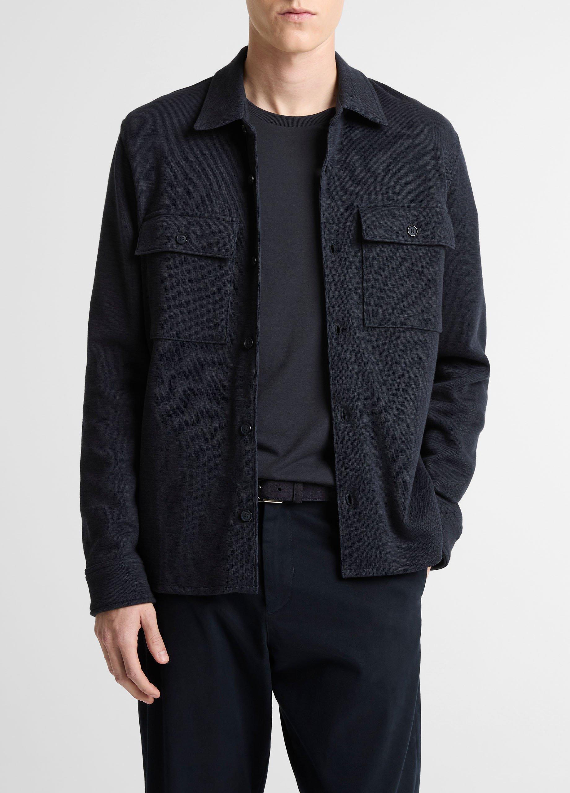Double-Slub Cotton-Blend Shirt Jacket image number 0