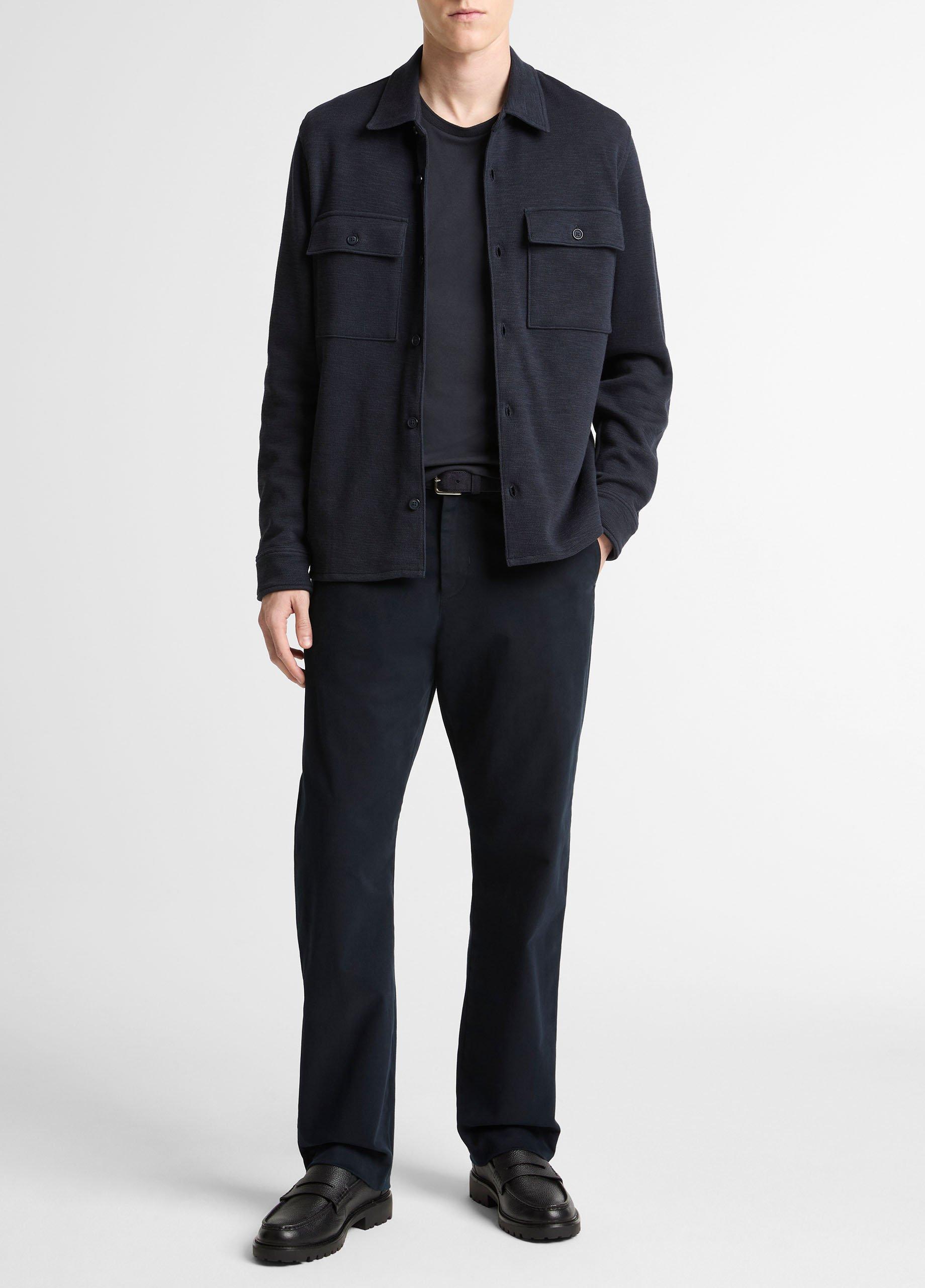 Double-Slub Cotton-Blend Shirt Jacket image number 3