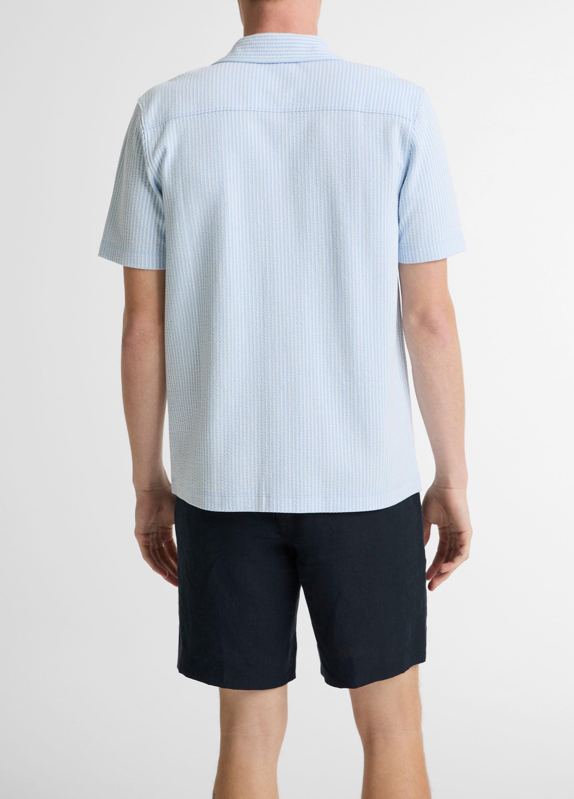 Seersucker Stripe Stretch-Cotton Cabana Shirt image number 2
