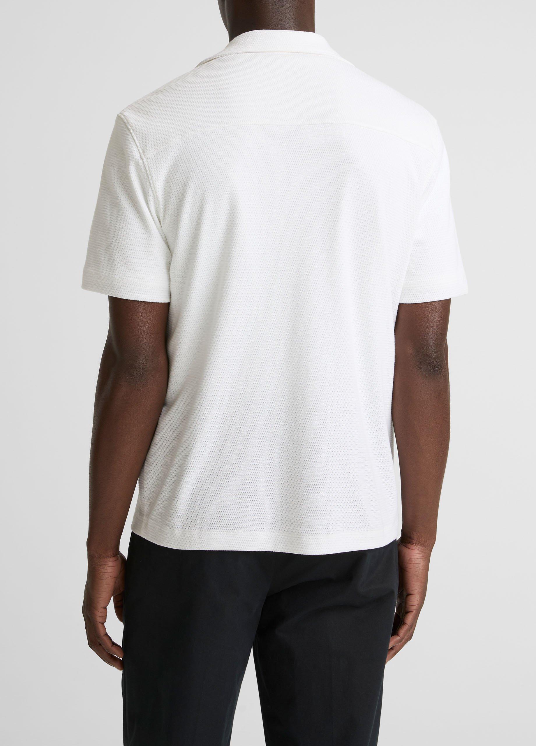 Mesh-Knit Cotton-Blend Cabana Shirt image number 2