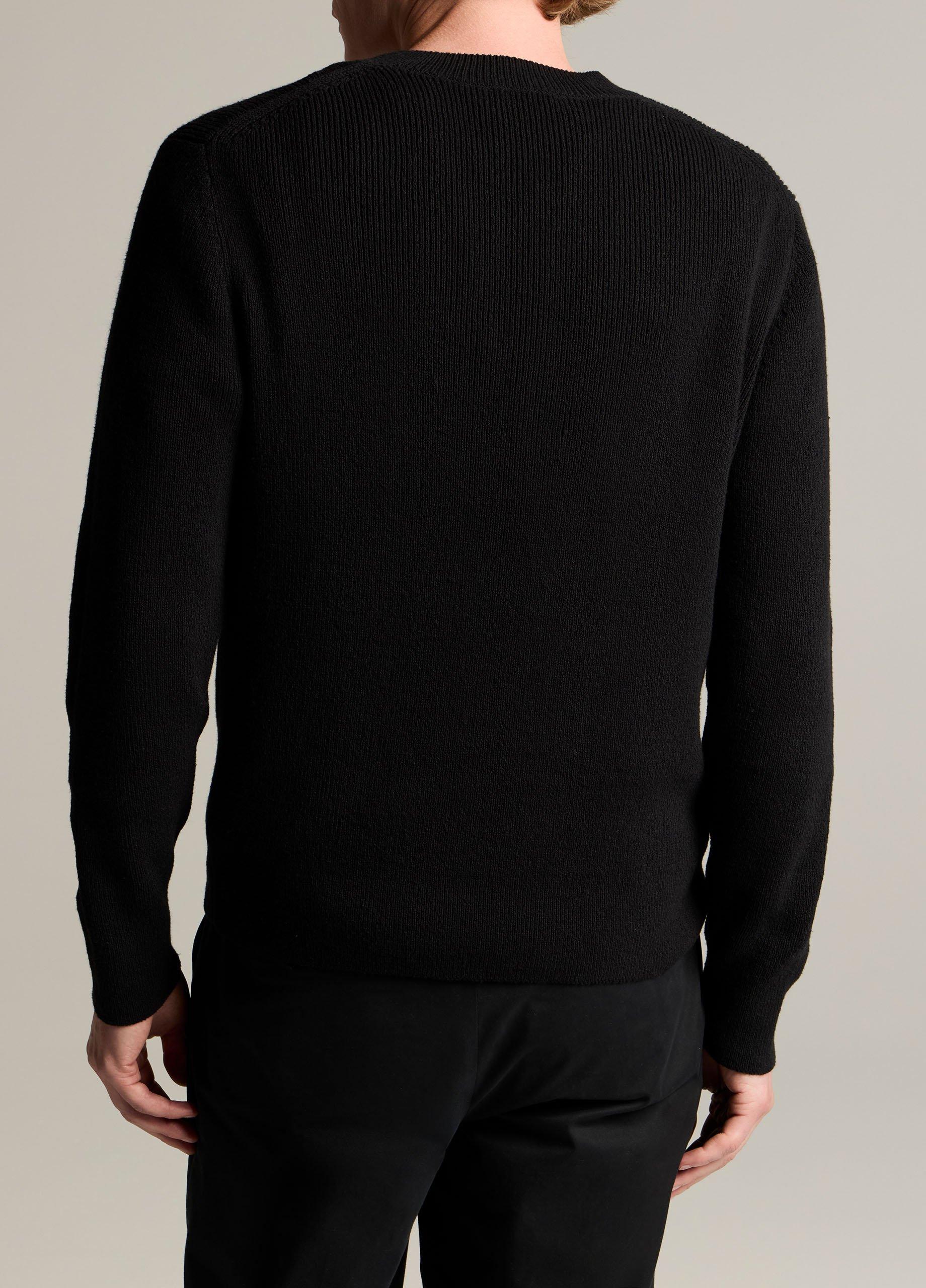 Ribbed Italian Cotton-Blend V-Neck Sweater image number 2