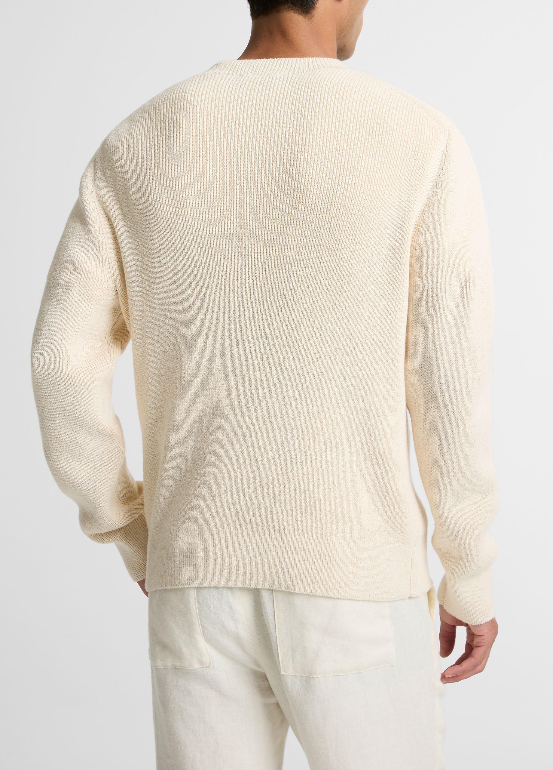 Ribbed Cotton-Blend V-Neck Sweater image number 2