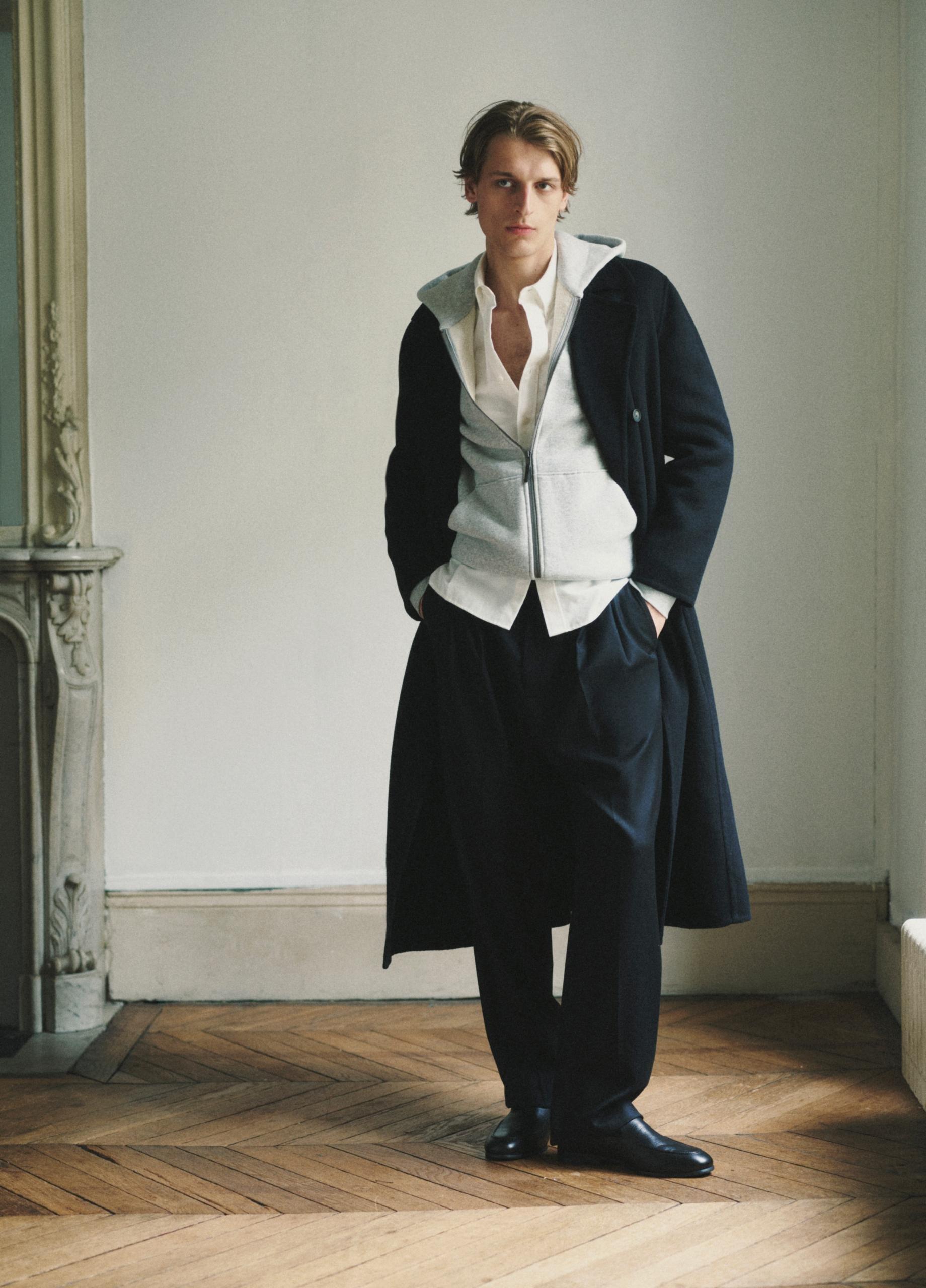 Splittable Wool-Cashmere Single-Breasted Topcoat image number 4