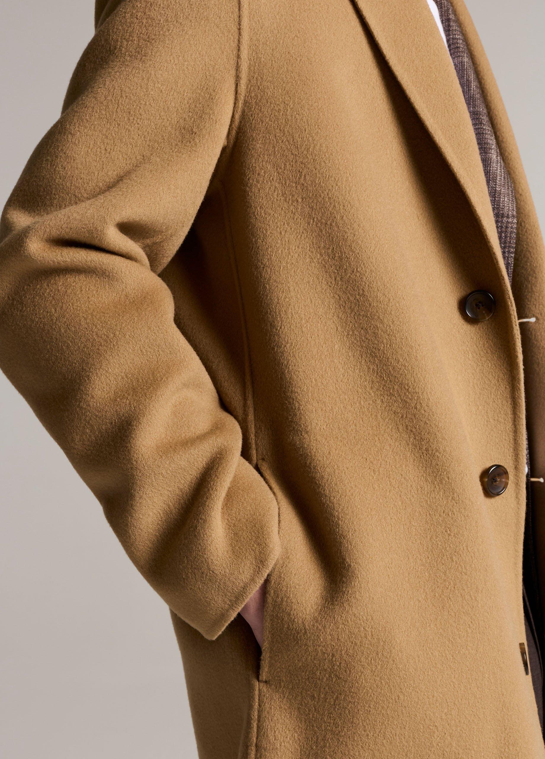 Splittable Wool-Cashmere Single-Breasted Topcoat image number 3