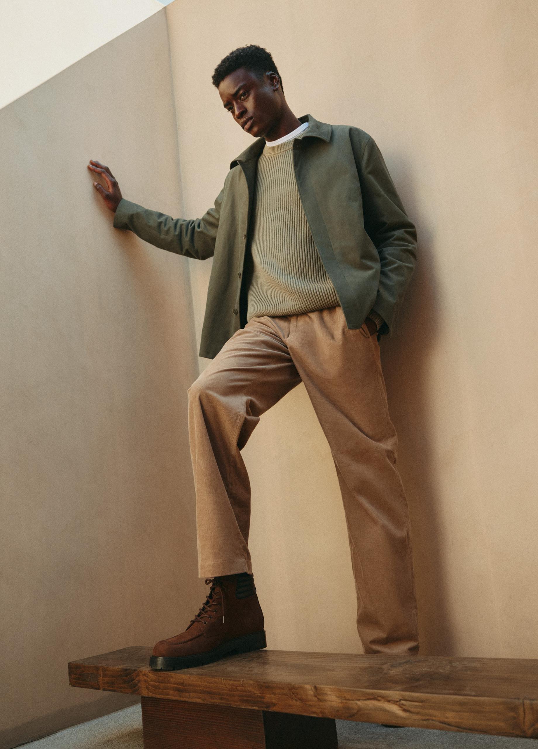 Italian Peached Stretch-Cotton Jacket image number 4