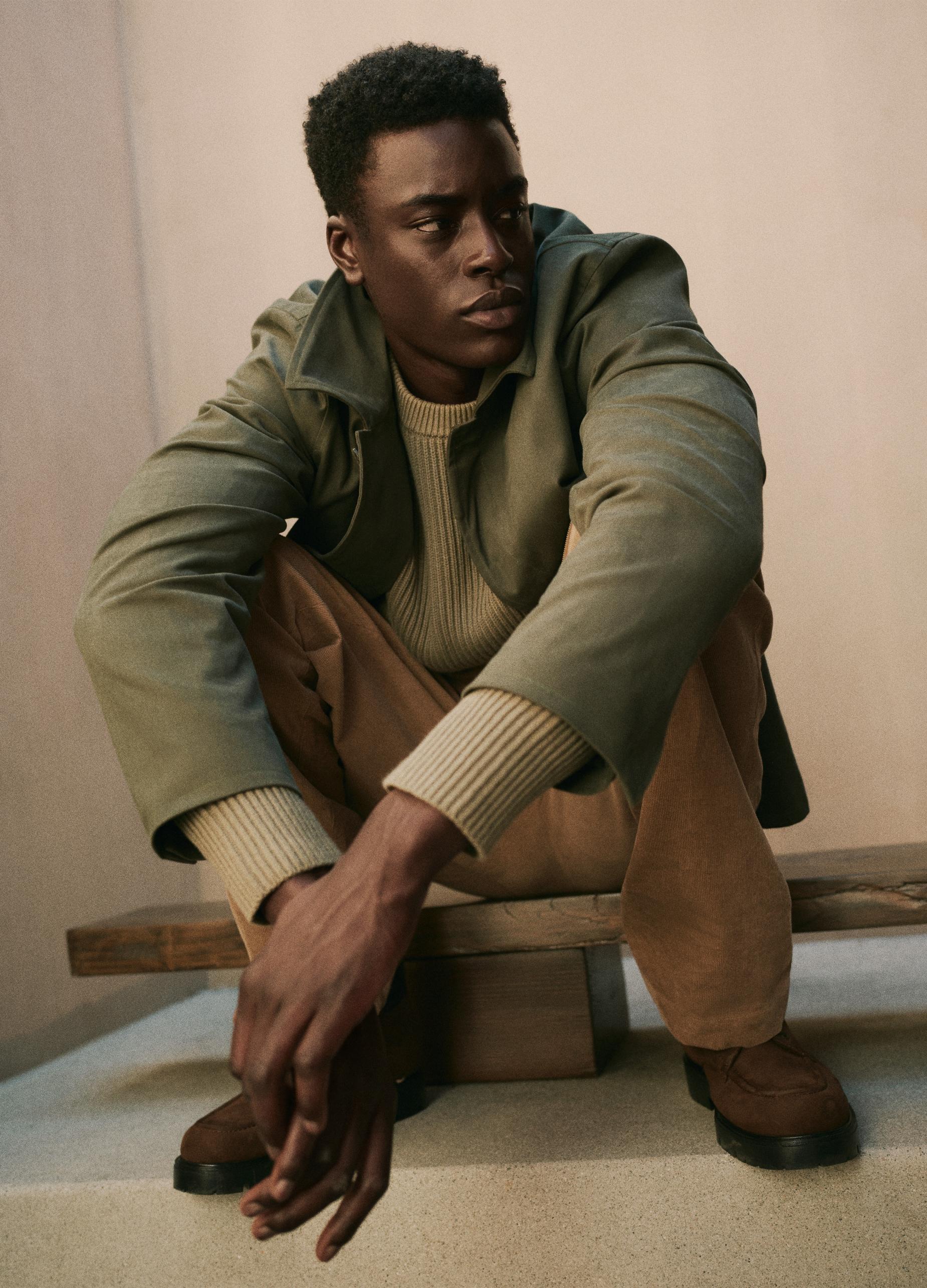 Italian Peached Stretch-Cotton Jacket image number 5