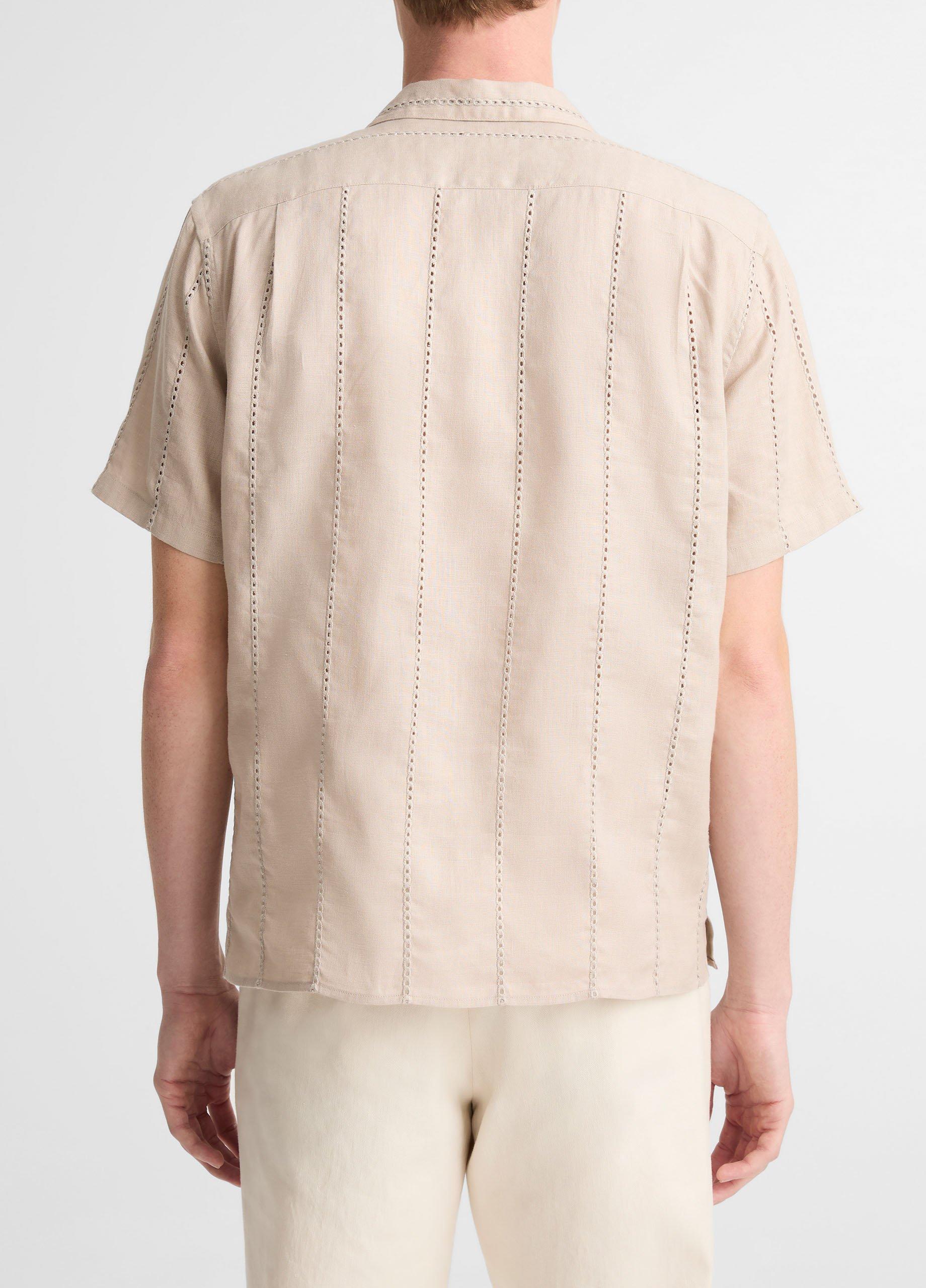 Eyelet Stripe Linen Cabana Shirt image number 2