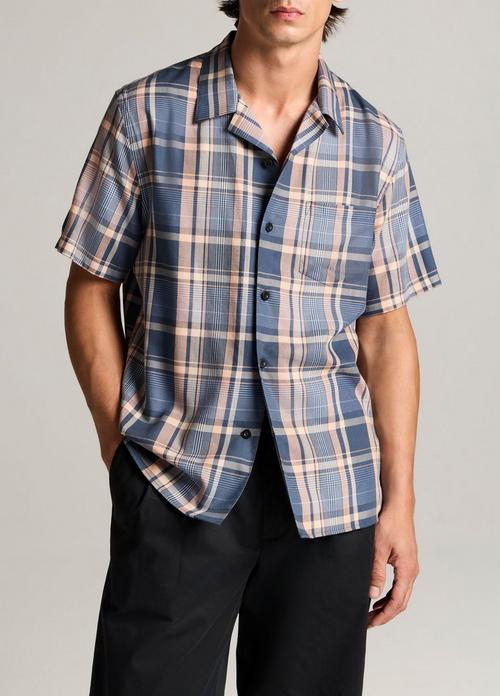 Prine Plaid Cotton-Blend Cabana Shirt