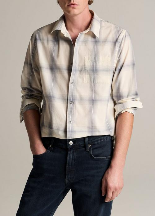 Townes Plaid Cotton Button-Front Shirt