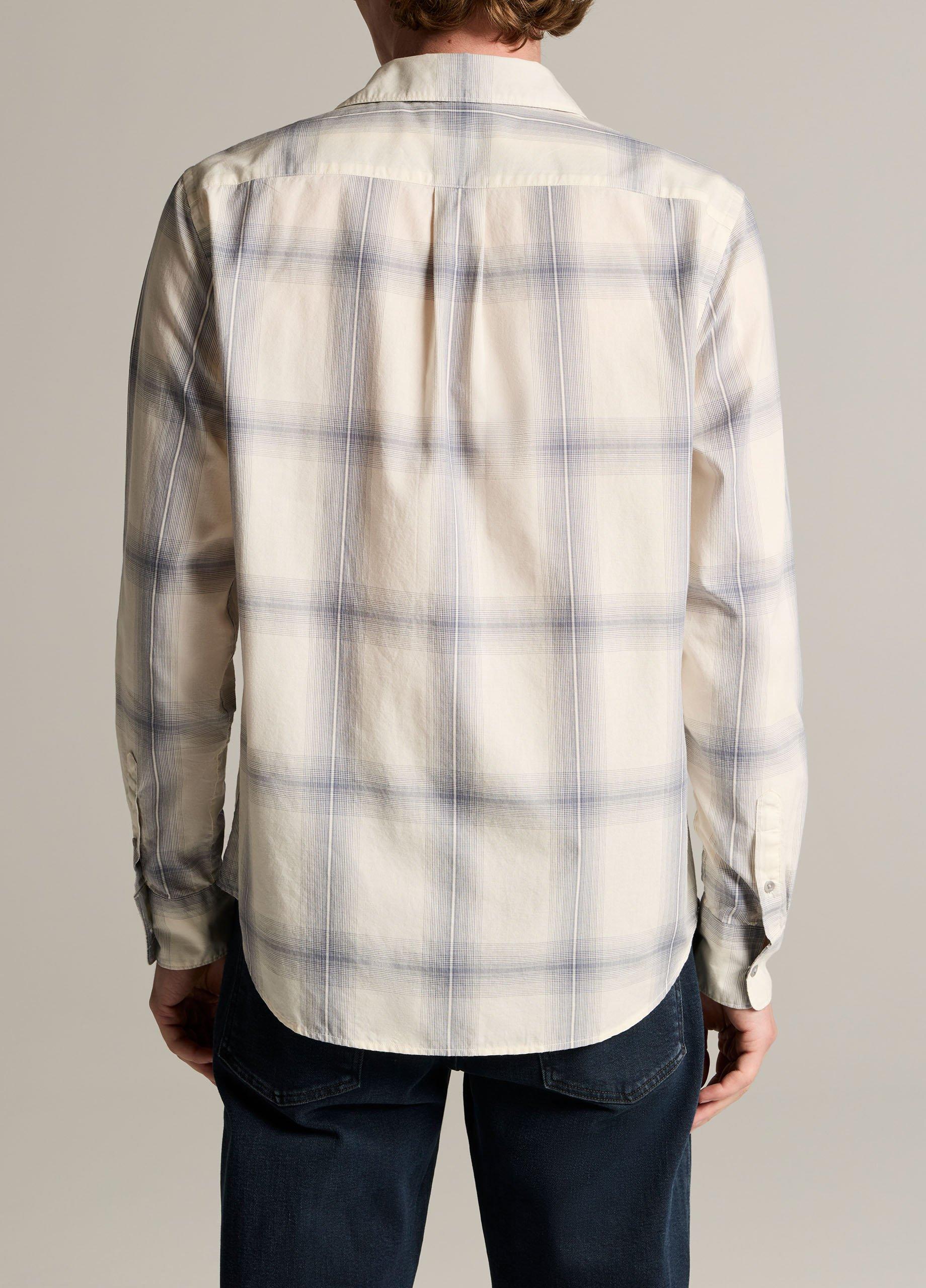 Townes Plaid Cotton Button-Front Shirt image number 2