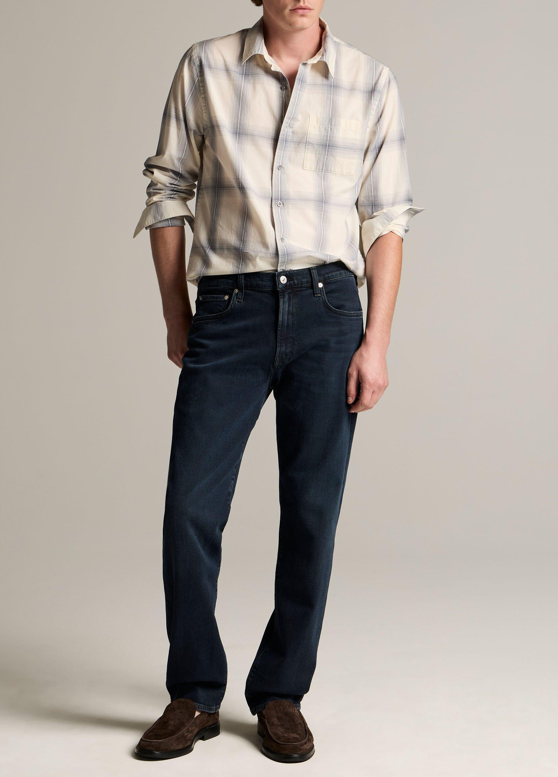 Townes Plaid Cotton Button-Front Shirt image number 3