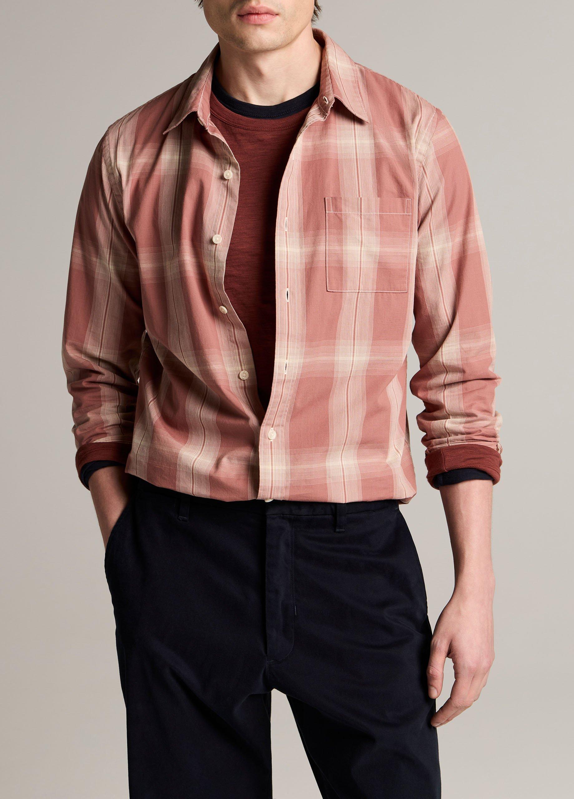 Townes Plaid Cotton Button-Front Shirt image number 0