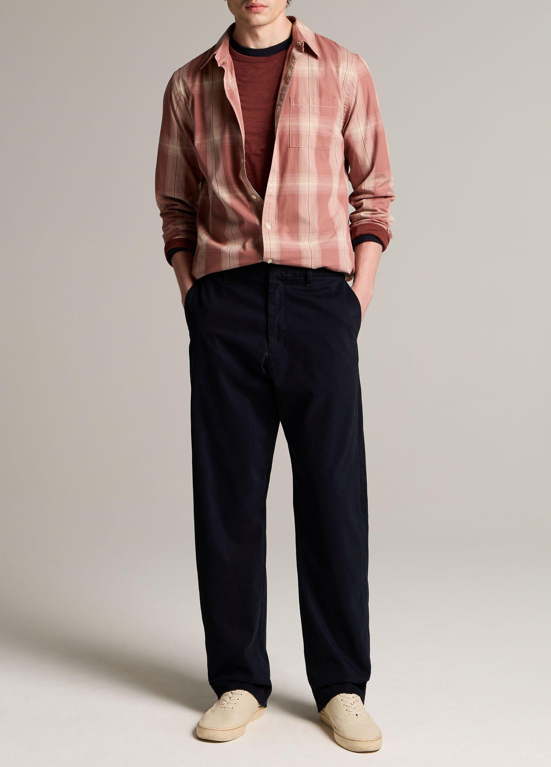 Townes Plaid Cotton Button-Front Shirt image number 3