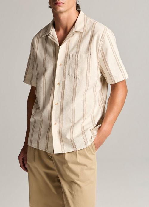Cove Stripe Cotton-Hemp Cabana Shirt