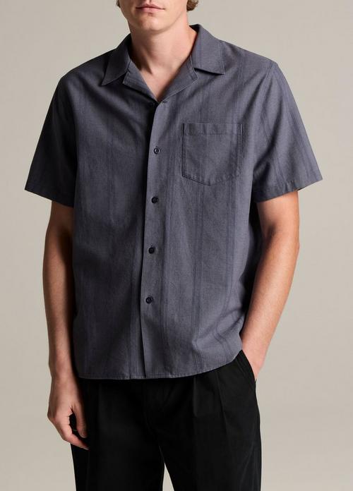 Cove Stripe Cotton-Hemp Cabana Shirt