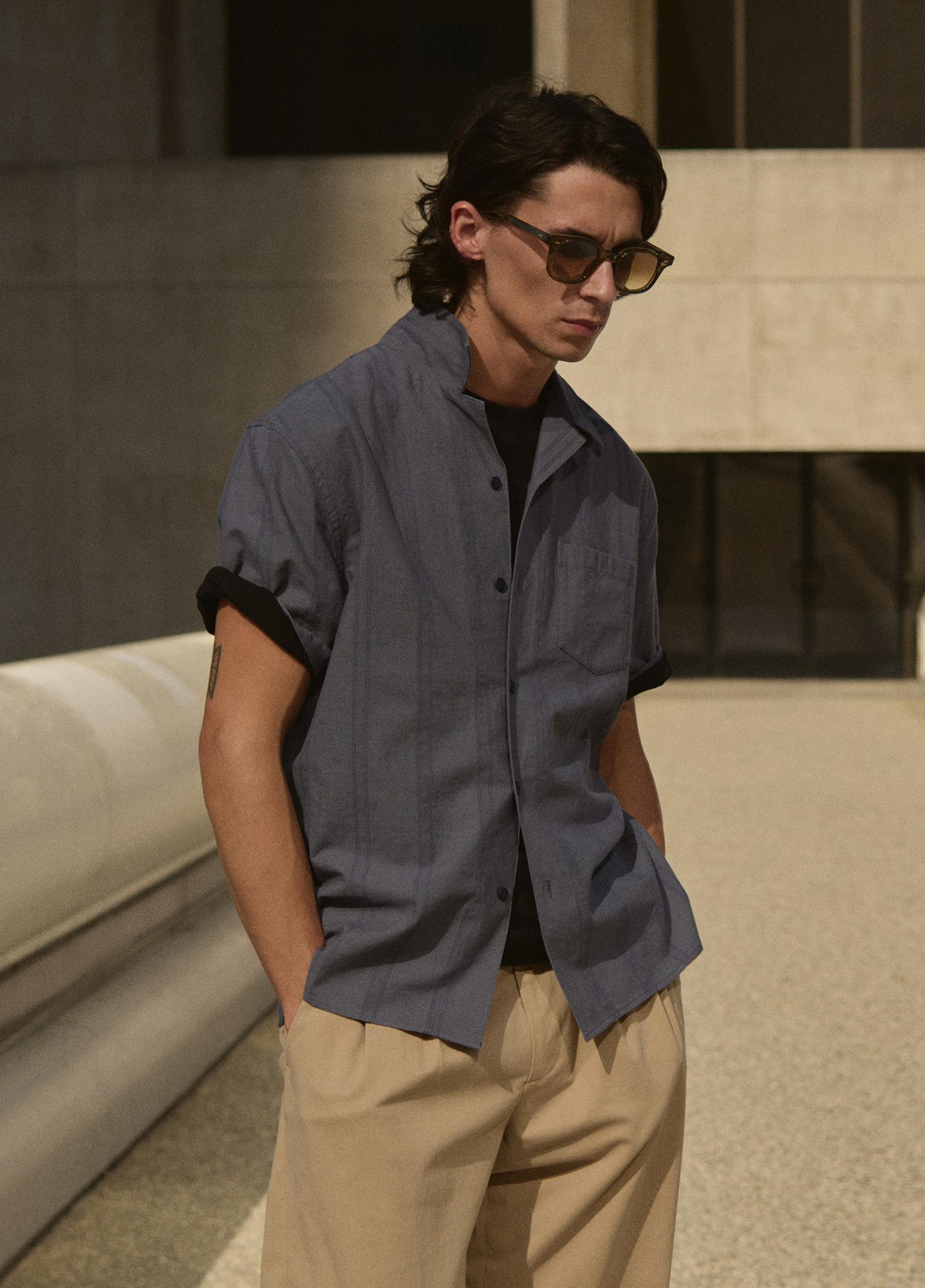 Cove Stripe Cotton-Hemp Cabana Shirt image number 4