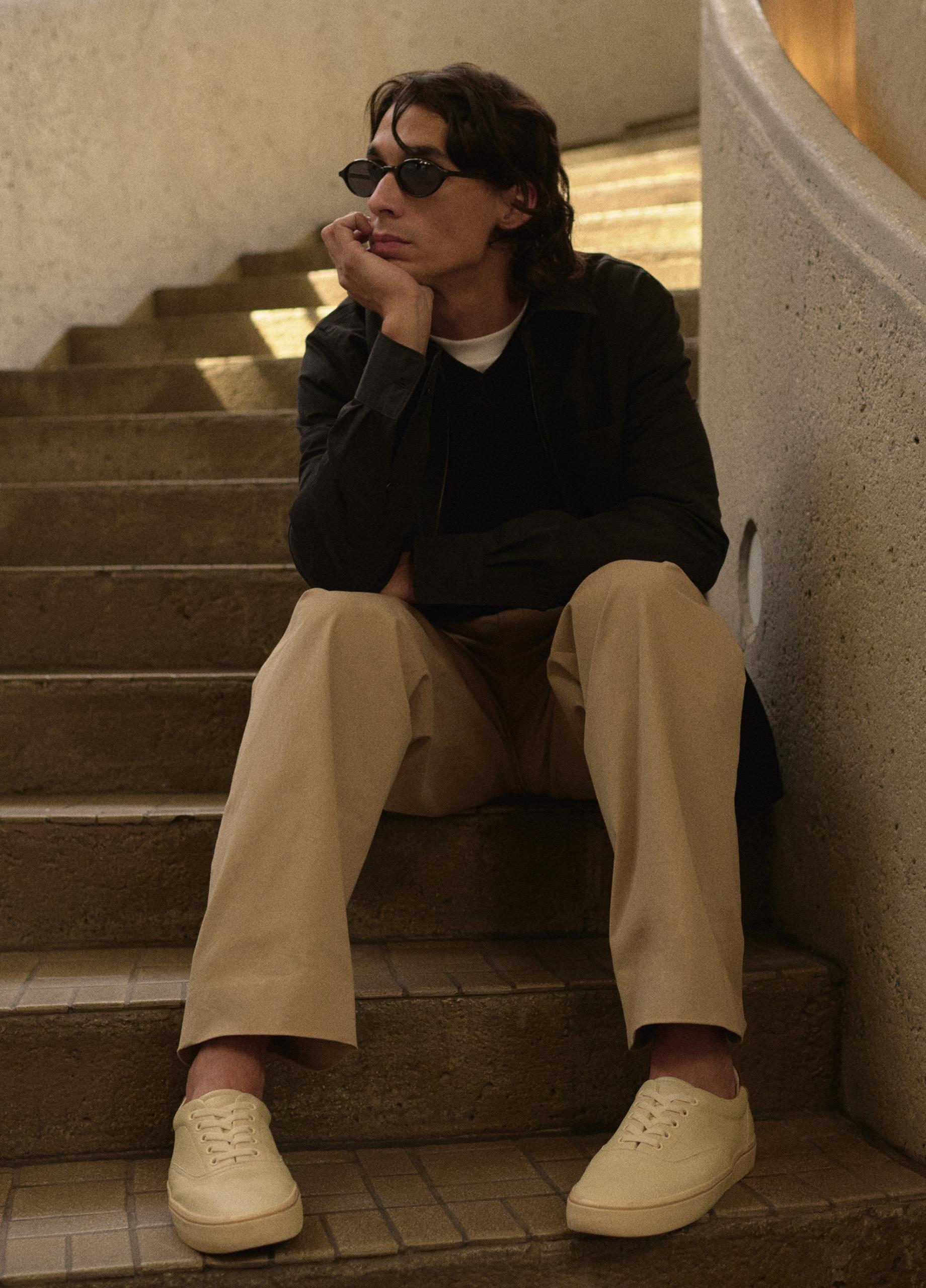 Cotton-Nylon Zip Shirt image number 5