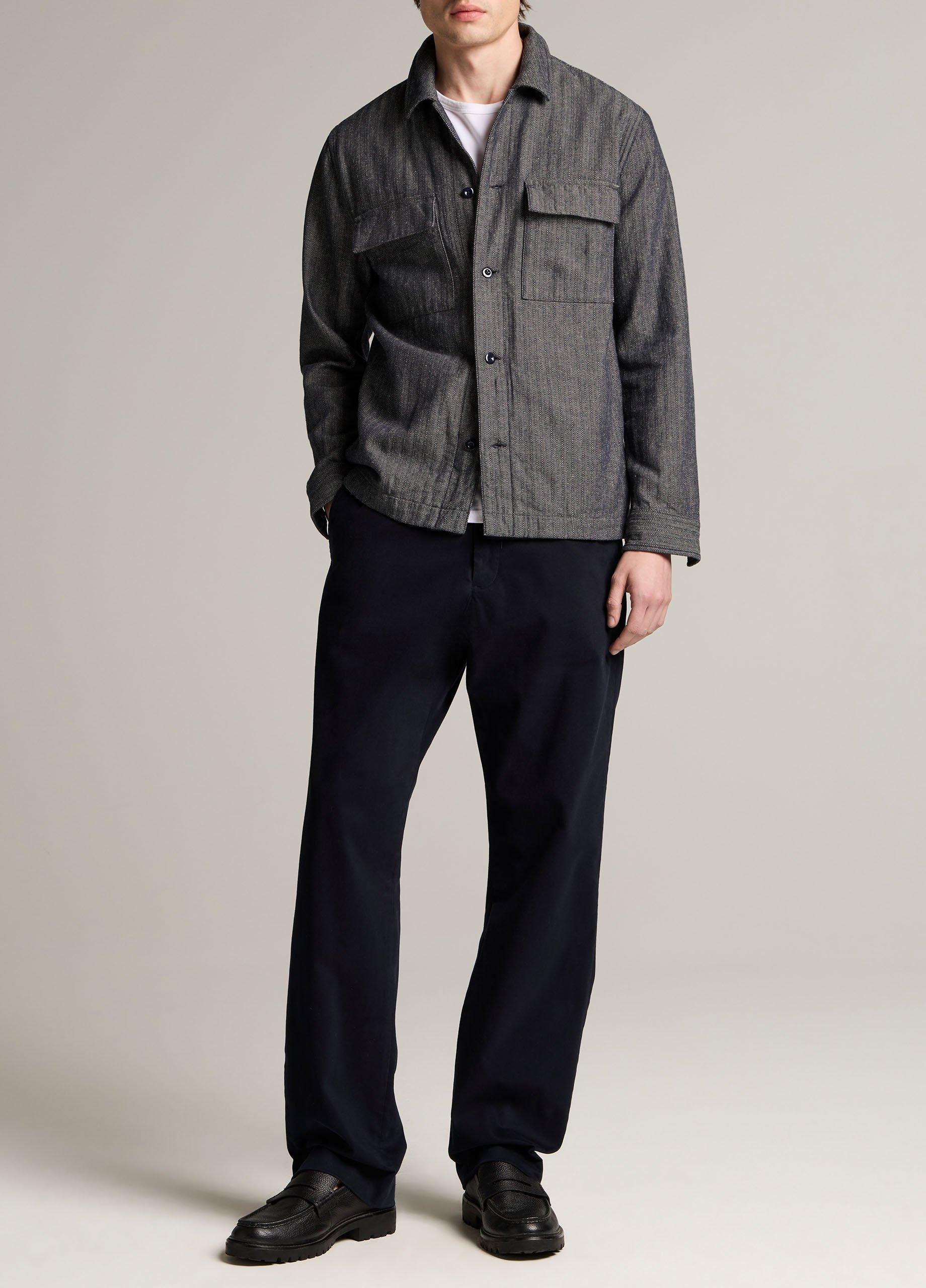 Herringbone Cotton-Linen Overshirt image number 3