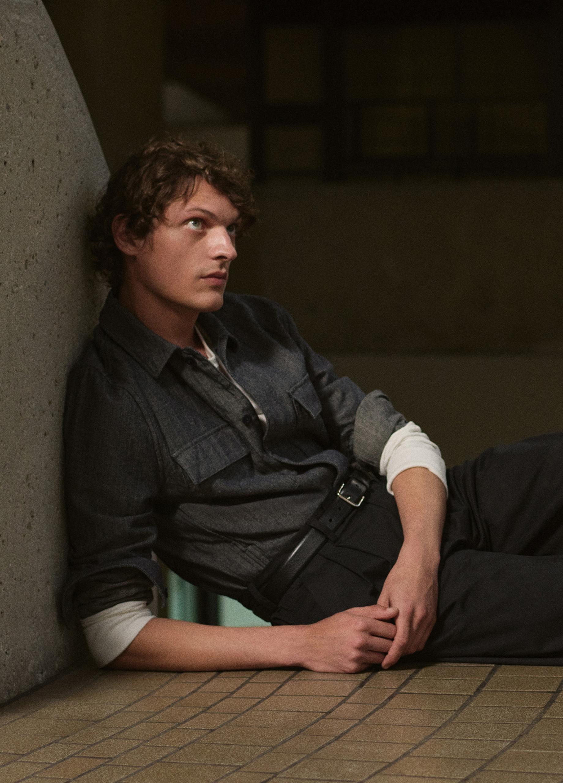 Herringbone Cotton-Linen Overshirt image number 4