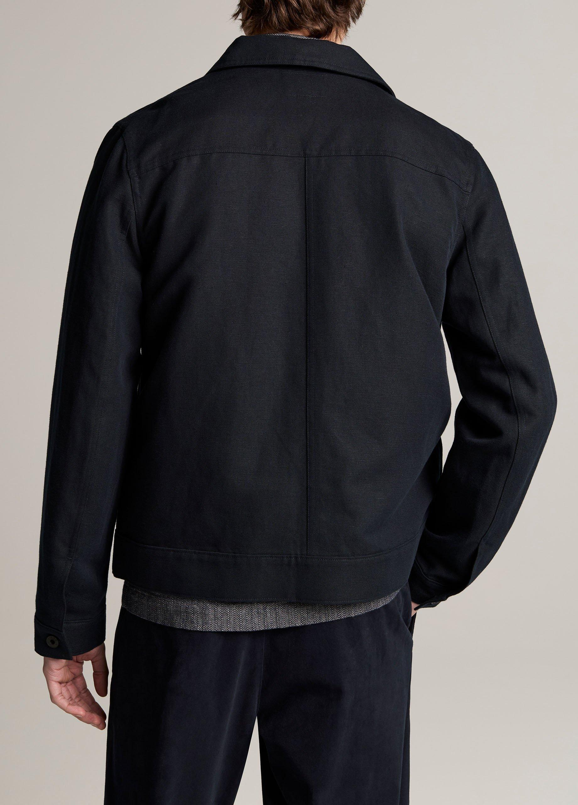 Cotton-Linen Trucker Jacket image number 2